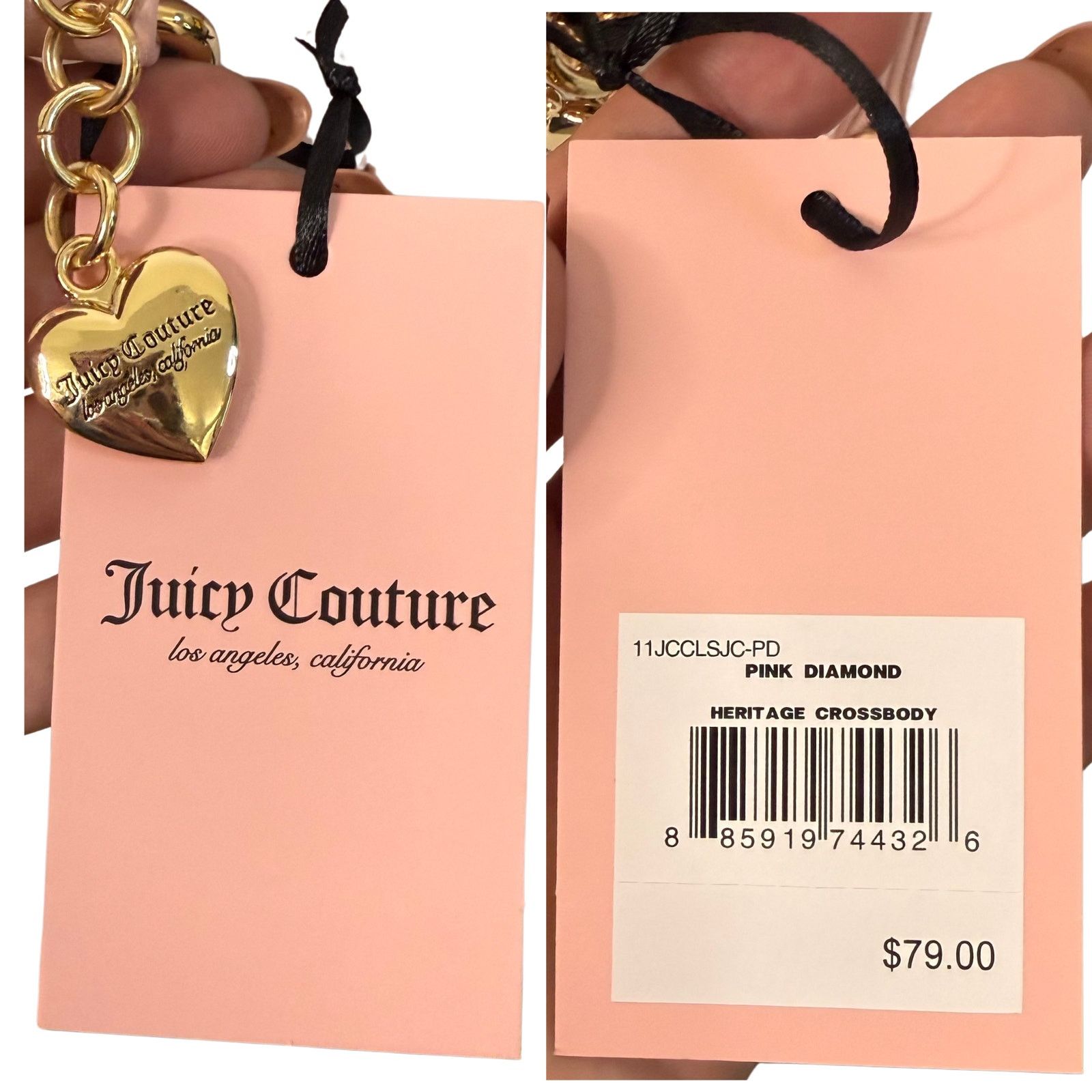 Juicy Couture Juicy Couture Pink Diamond Heritage Crossbody Bag Size ONE SIZE - 4 Thumbnail