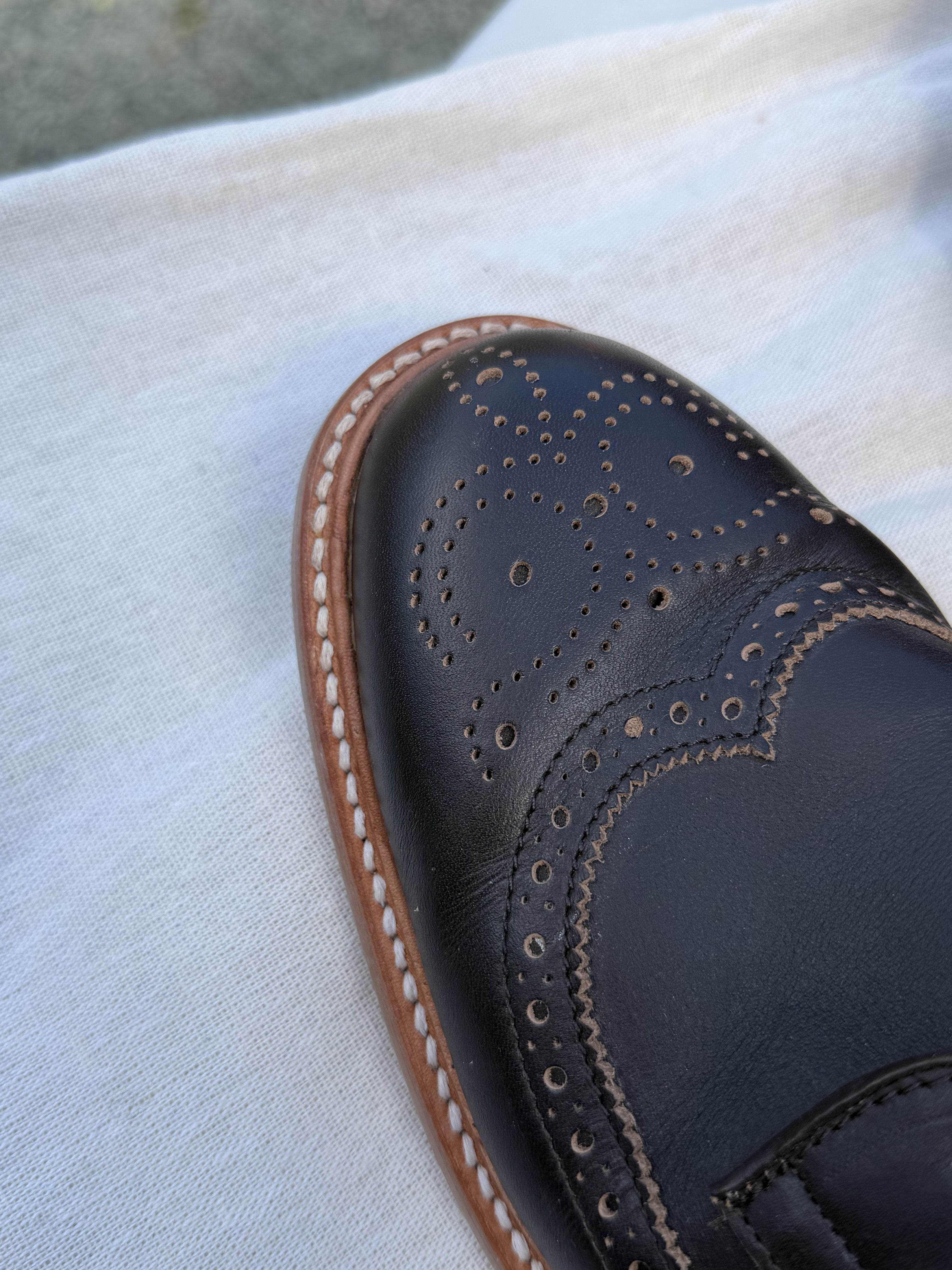 Taylor Stitch Taylor Stitch Brogue Espresso Brown Leather Dress Shoes 12.5 Size US 12.5 / EU 45-46 - 15 Thumbnail