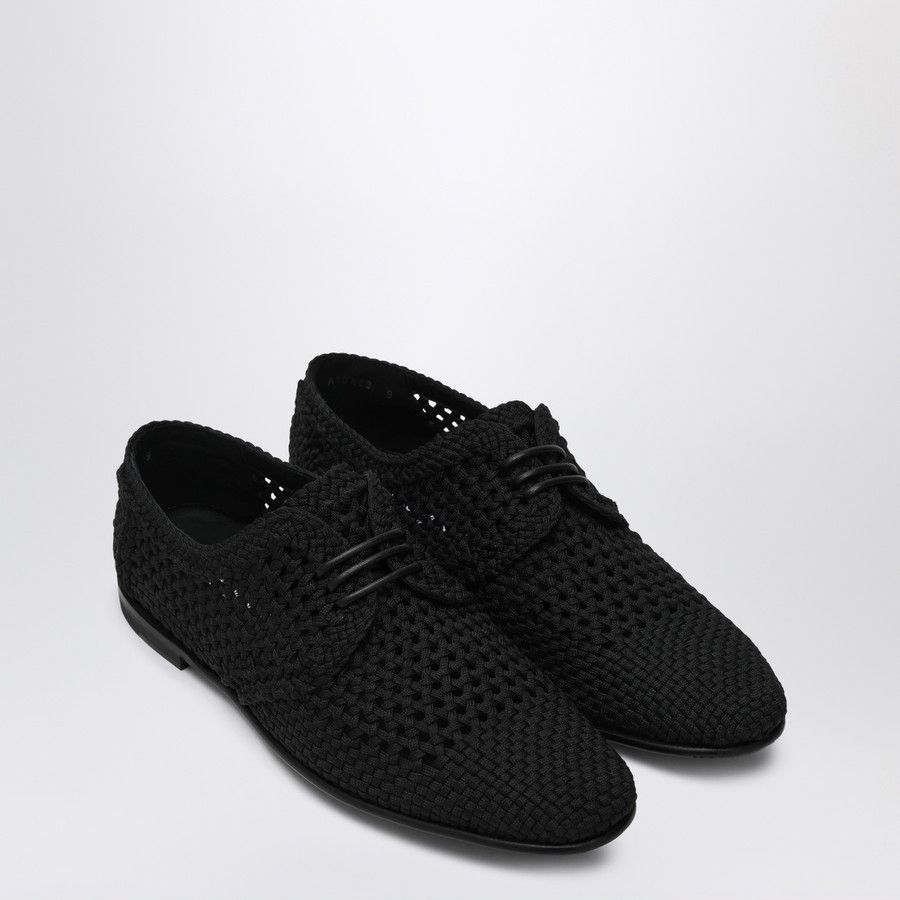 Dolce & Gabbana o1d2blof0226 Fabric Derby Shoes in Black Size US 9.5 / EU 42-43 - 1 Thumbnail