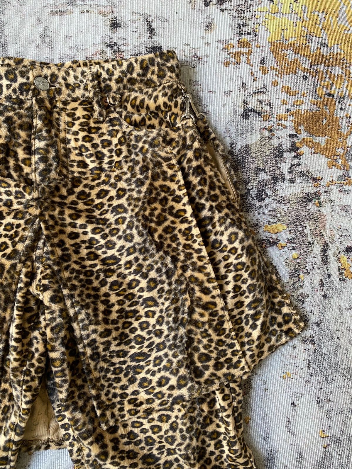 Japanese Brand Vintage Super Love’r Rock Japan Punk Velvet Leopard Bondage Size US 26 / EU 42 - 8 Thumbnail