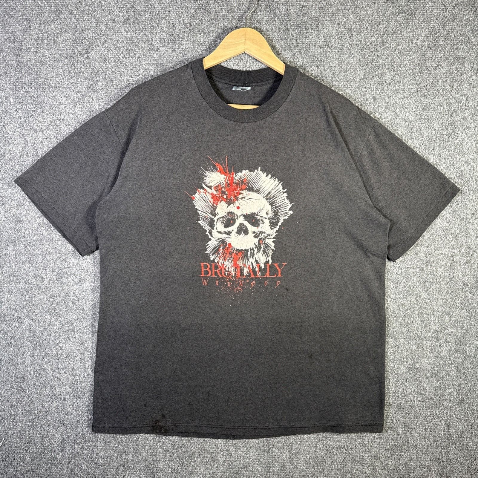 Band Tees Vintage Brutally Wounded Shirt Large Black 90s Metal Band Size US L / EU 52-54 / 3 - 1 Thumbnail