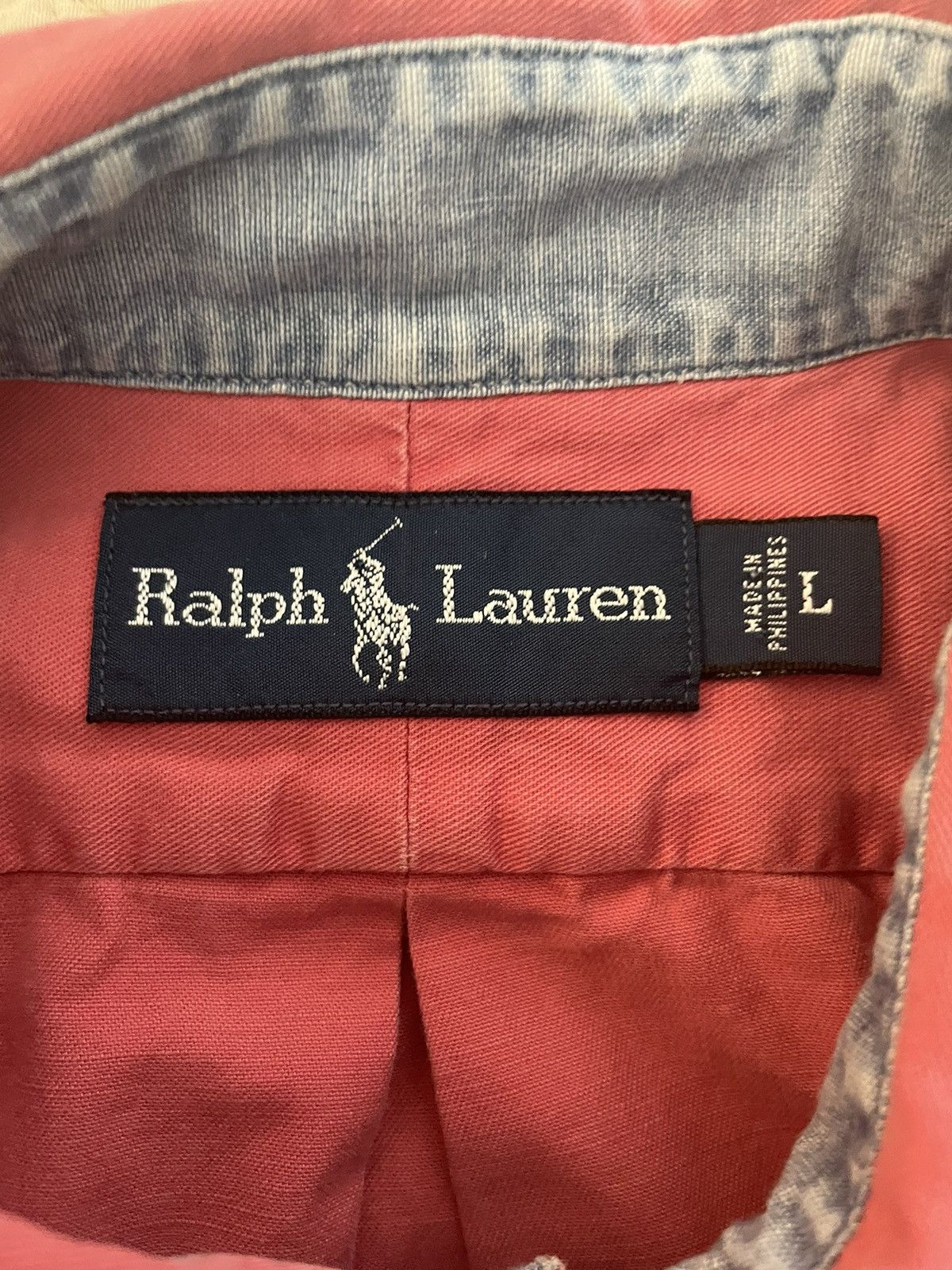 Polo Ralph Lauren × Vintage Vintage Twill Button Down Sport Shirt Size US L / EU 52-54 / 3 - 6 Thumbnail