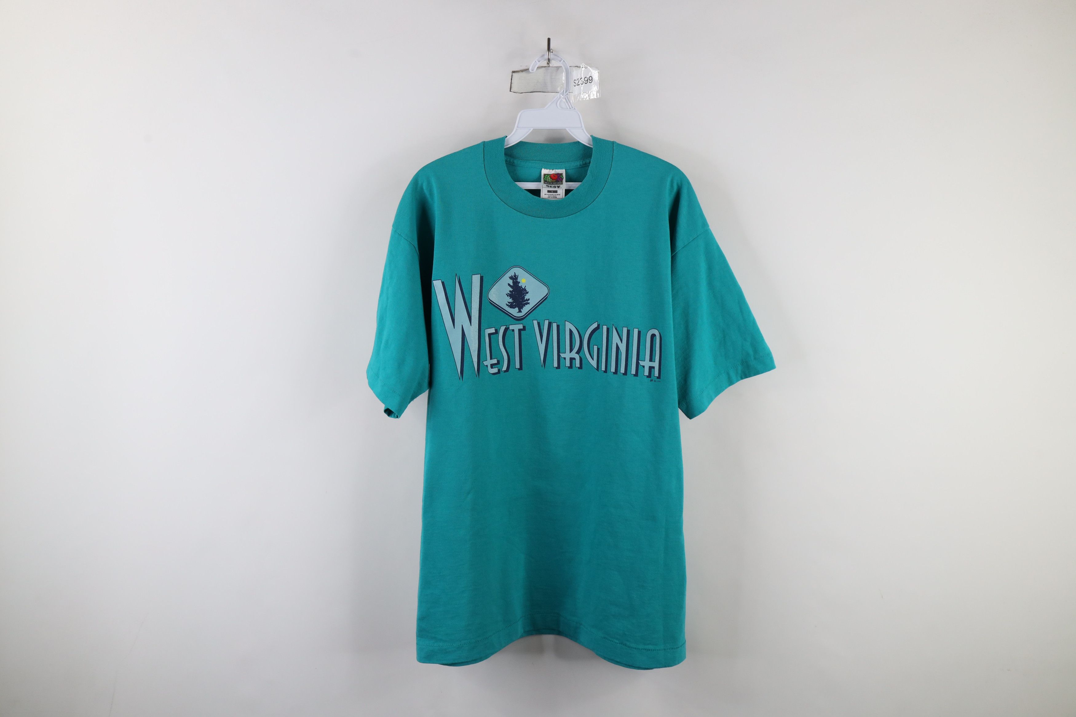 Vintage Vintage 90s Streetwear West Virginia Short Sleeve T-Shirt Size US L / EU 52-54 / 3 - 1 Thumbnail