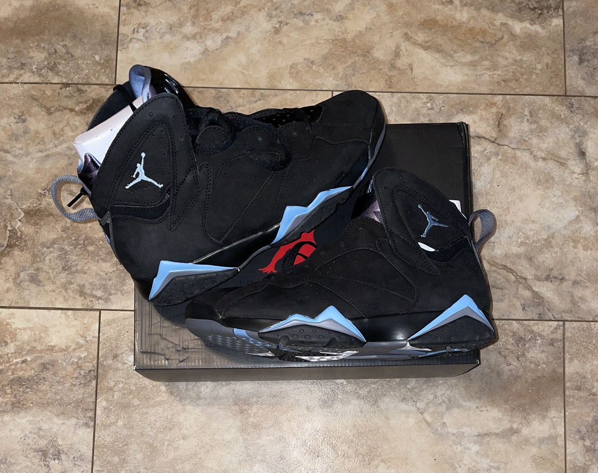 image of Jordan Nike Jordan 7 Chambray Size 11 Shoes in Black, Men's