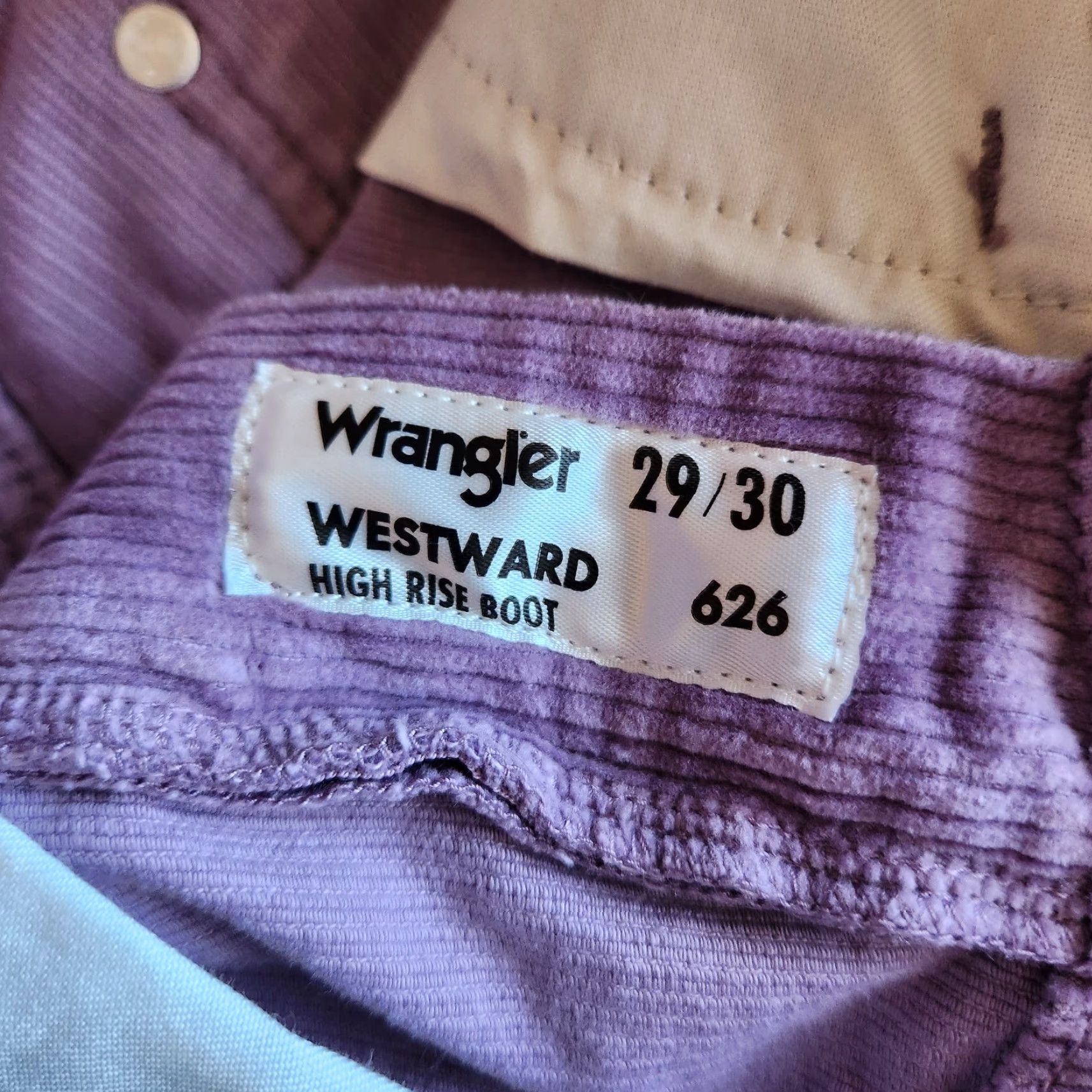 Wrangler Wrangler Women's Corduroy Purple Westward High Rise Bootcut 29/30 Pants Womens Jeans Size 29" - 7 Thumbnail