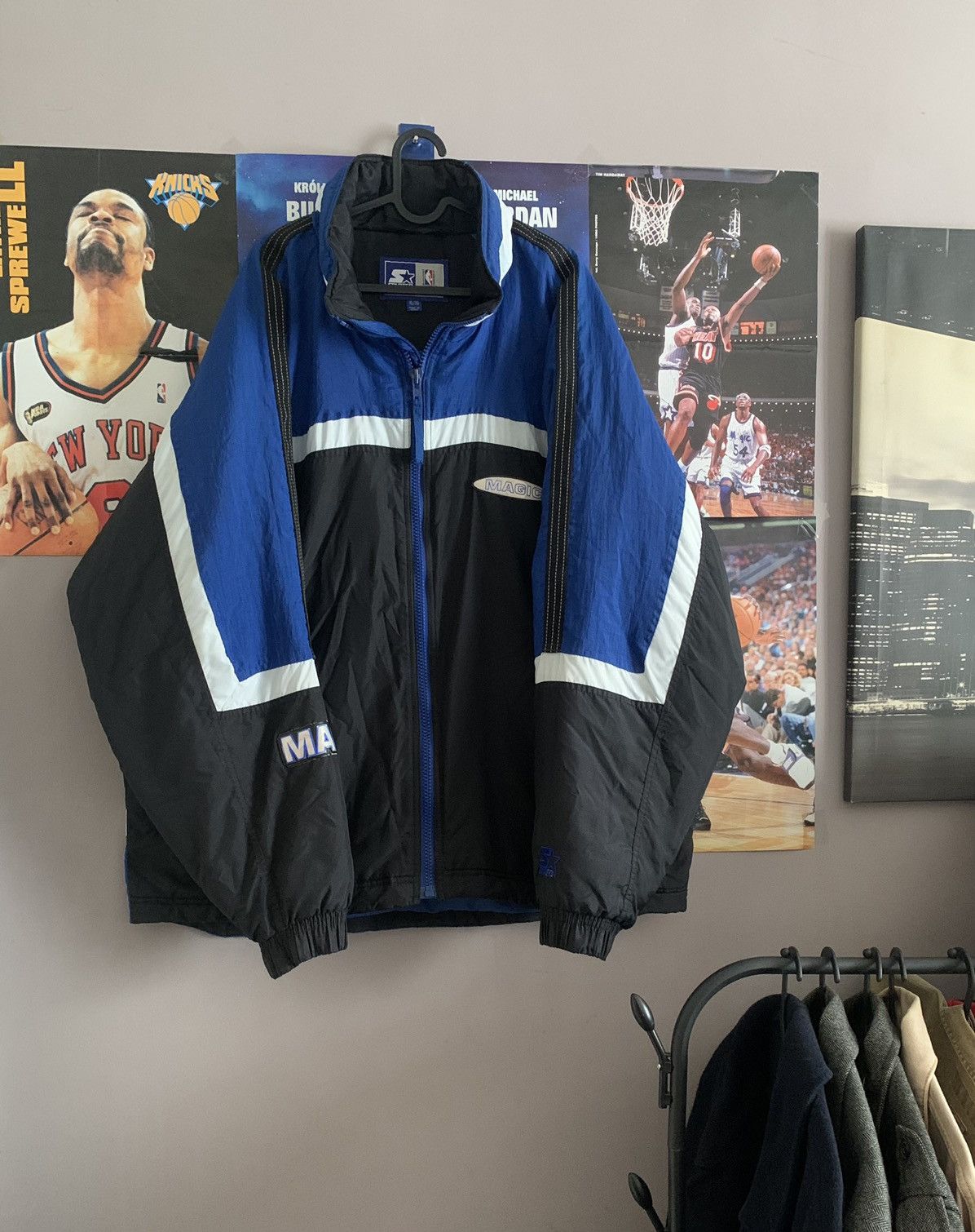 NBA × Starter × Vintage 90s Vintage NBA Starter Orlando Magic Light Jacket Size US XL / EU 56 / 4 - 1 Thumbnail