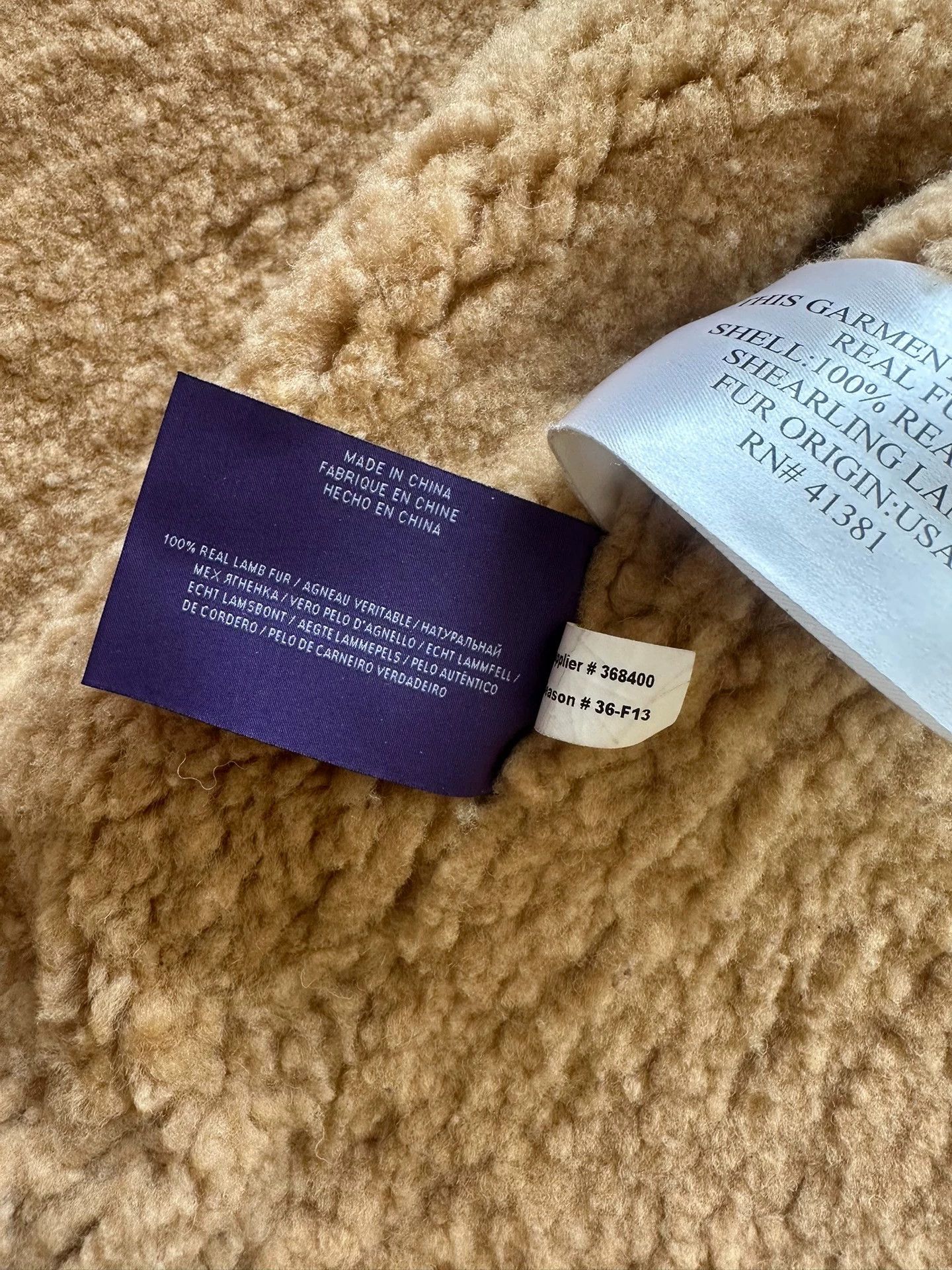 RRL Ralph Lauren RL RRL Purple Label B3 Crackled Fur-Lined Leather S Size US S / EU 44-46 / 1 - 8 Thumbnail