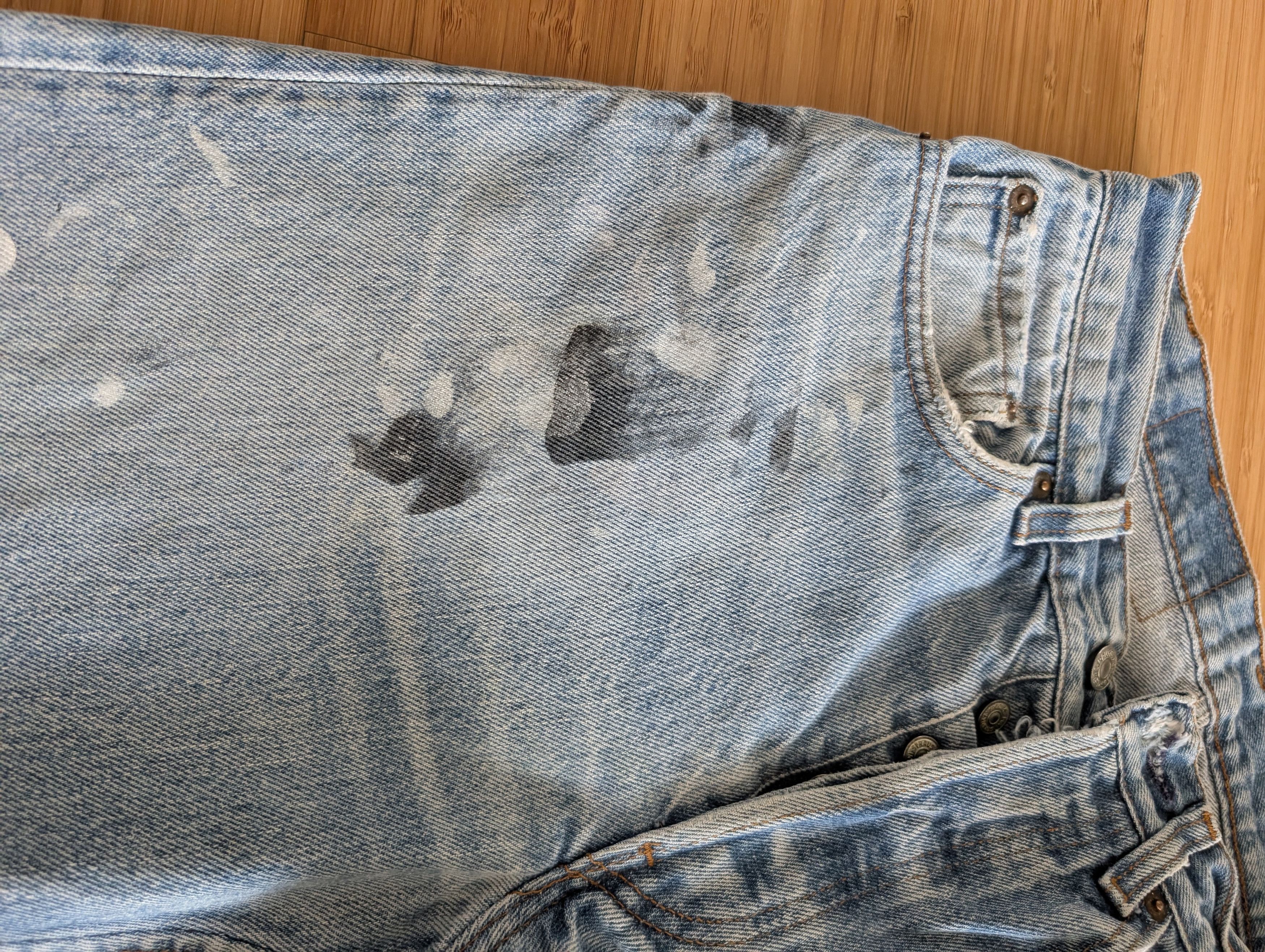 Levi's Helmut Lang Style Panted Denim, CRAZY DISTRESSING Size US 29 - 10 Thumbnail