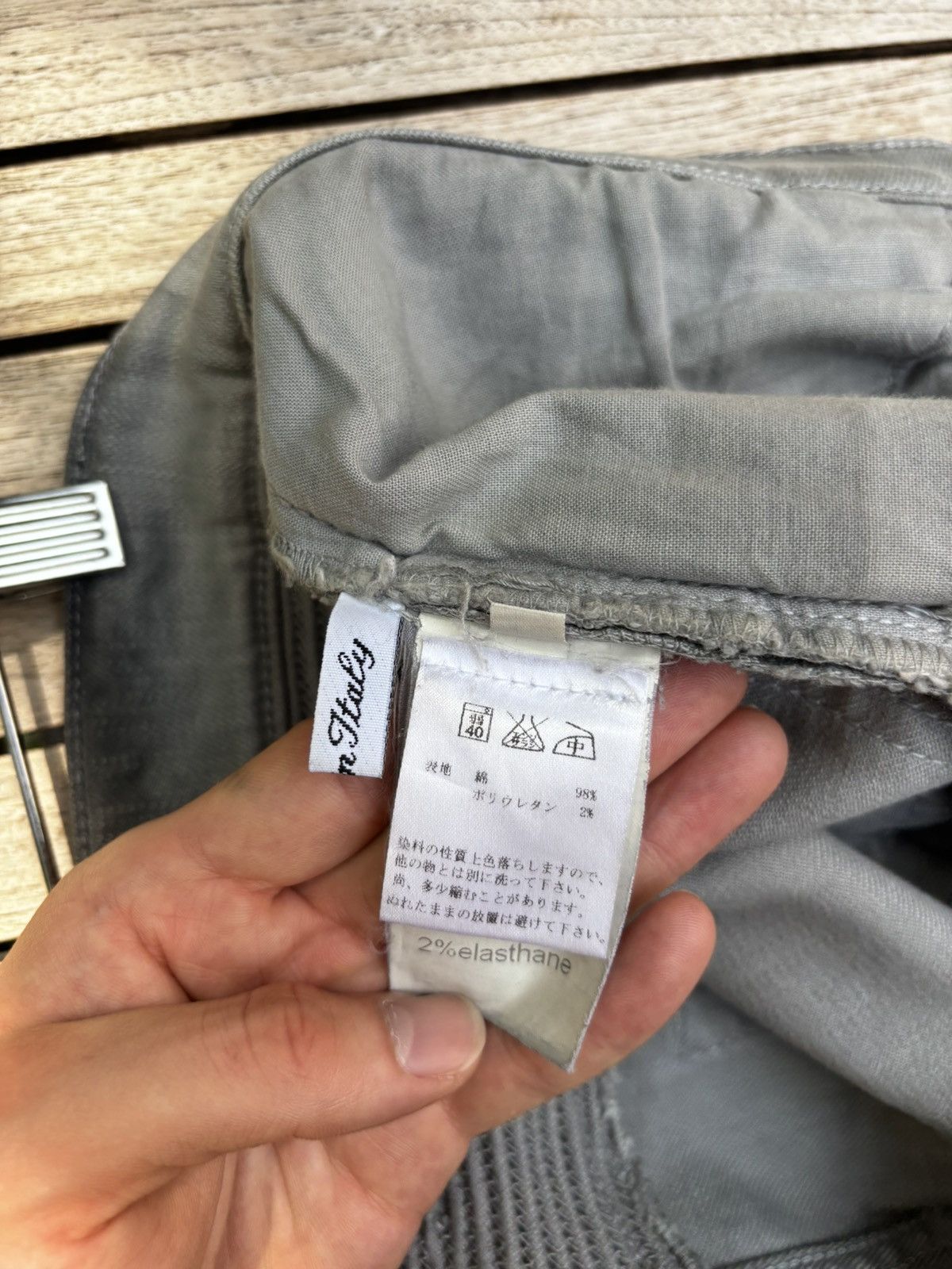 Balmain FW12 Balmain Decarnin Sparkle Wax Coated Silver Biker Jeans Size US 29 - 17 Thumbnail