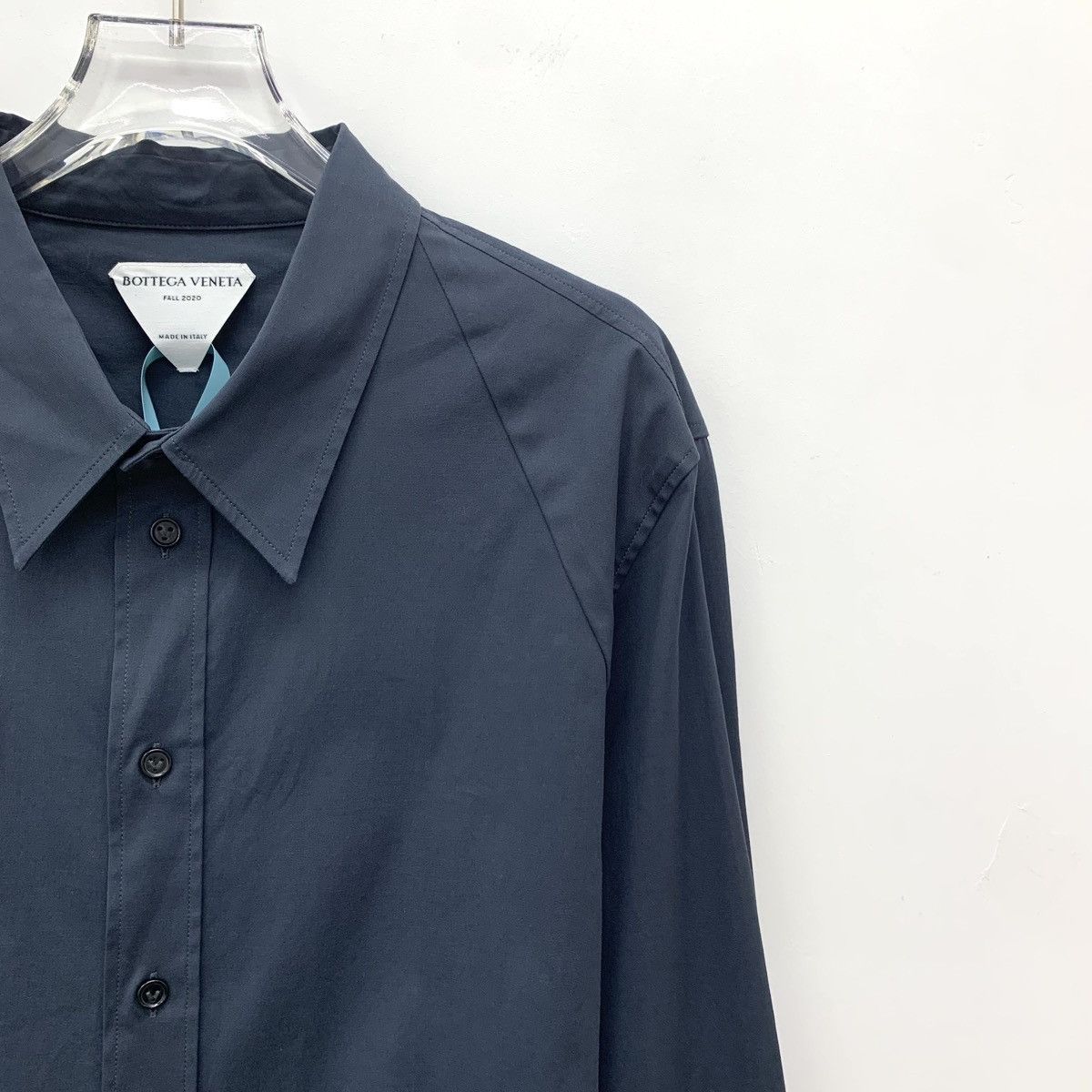 Bottega Veneta Bottega Veneta Dark Navy Cotton Long Sleeve Shirt K26WX Size US XXS / EU 40 - 3 Thumbnail