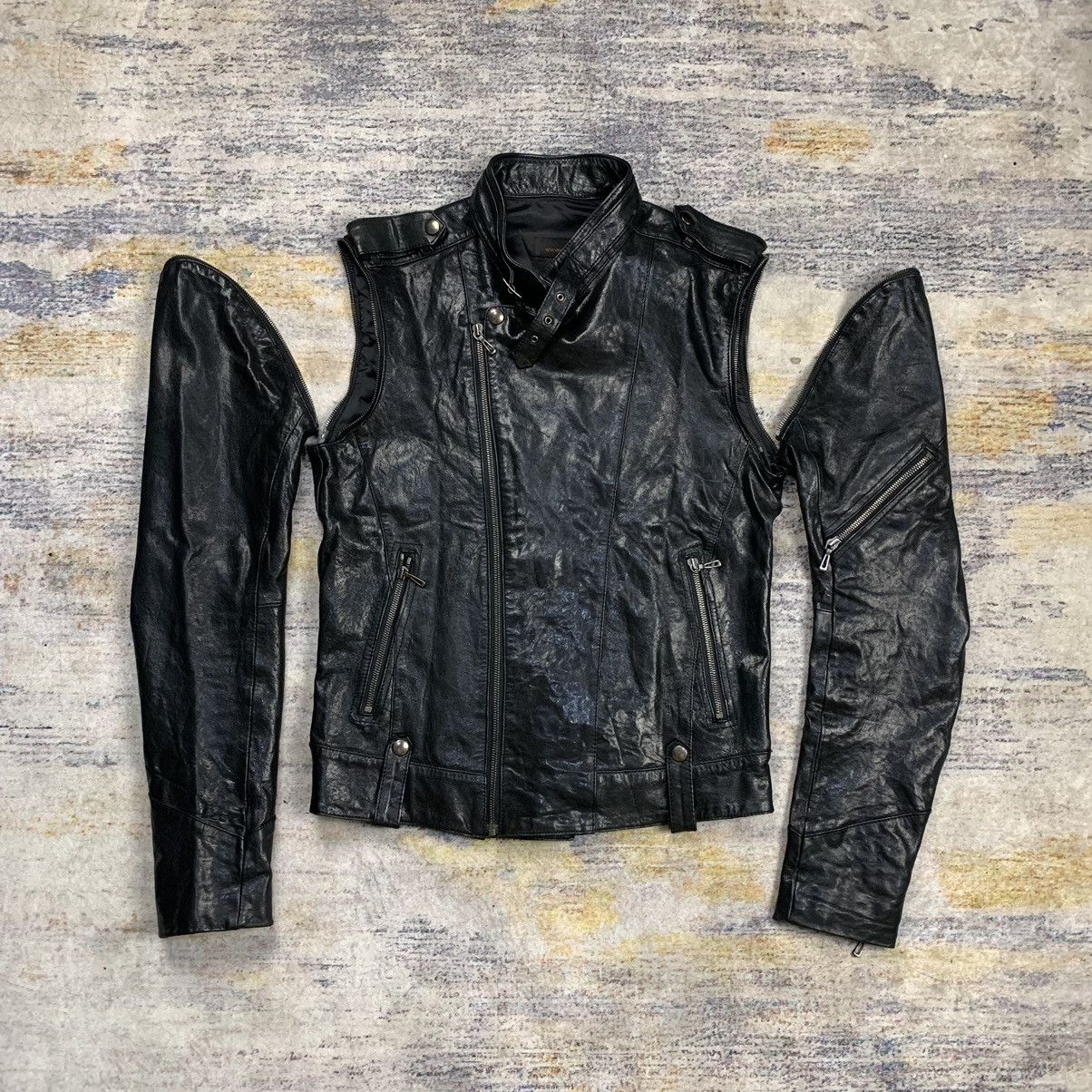 Issey Miyake × Tete Homme Tete homme bikers multi zipper leather jacket Size US L / EU 52-54 / 3 - 1 Thumbnail