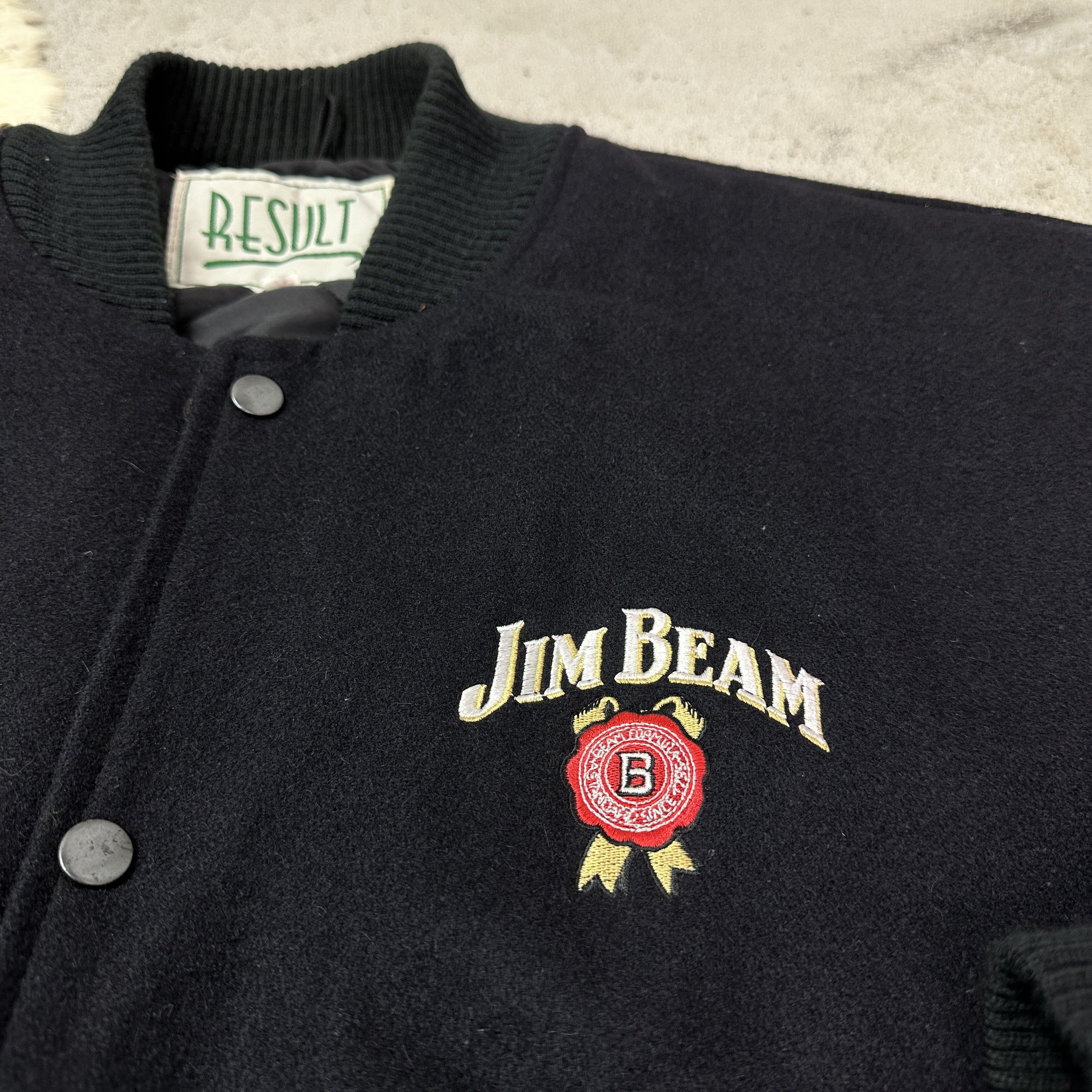 Vintage Vintage Old School Streetwear Jim Beam Bomber Jacket 90s Size US XL / EU 56 / 4 - 4 Thumbnail