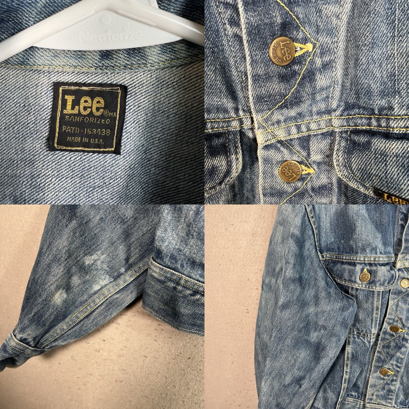 Lee VINTAGE Lee Denim Trucker Jacket Adult Small Blue Wash USA Men’s 70s Fashion Size US S / EU 44-46 / 1 - 8 Thumbnail