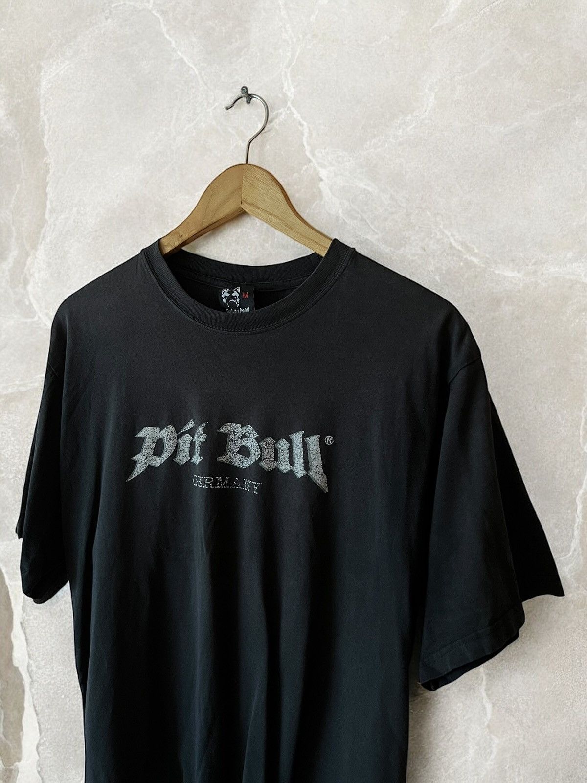 Band Tees × Vintage PIT BULL GERMANY "Brass Knuckles" Hooligan VINTAGE 90s tee Size US L / EU 52-54 / 3 - 3 Thumbnail