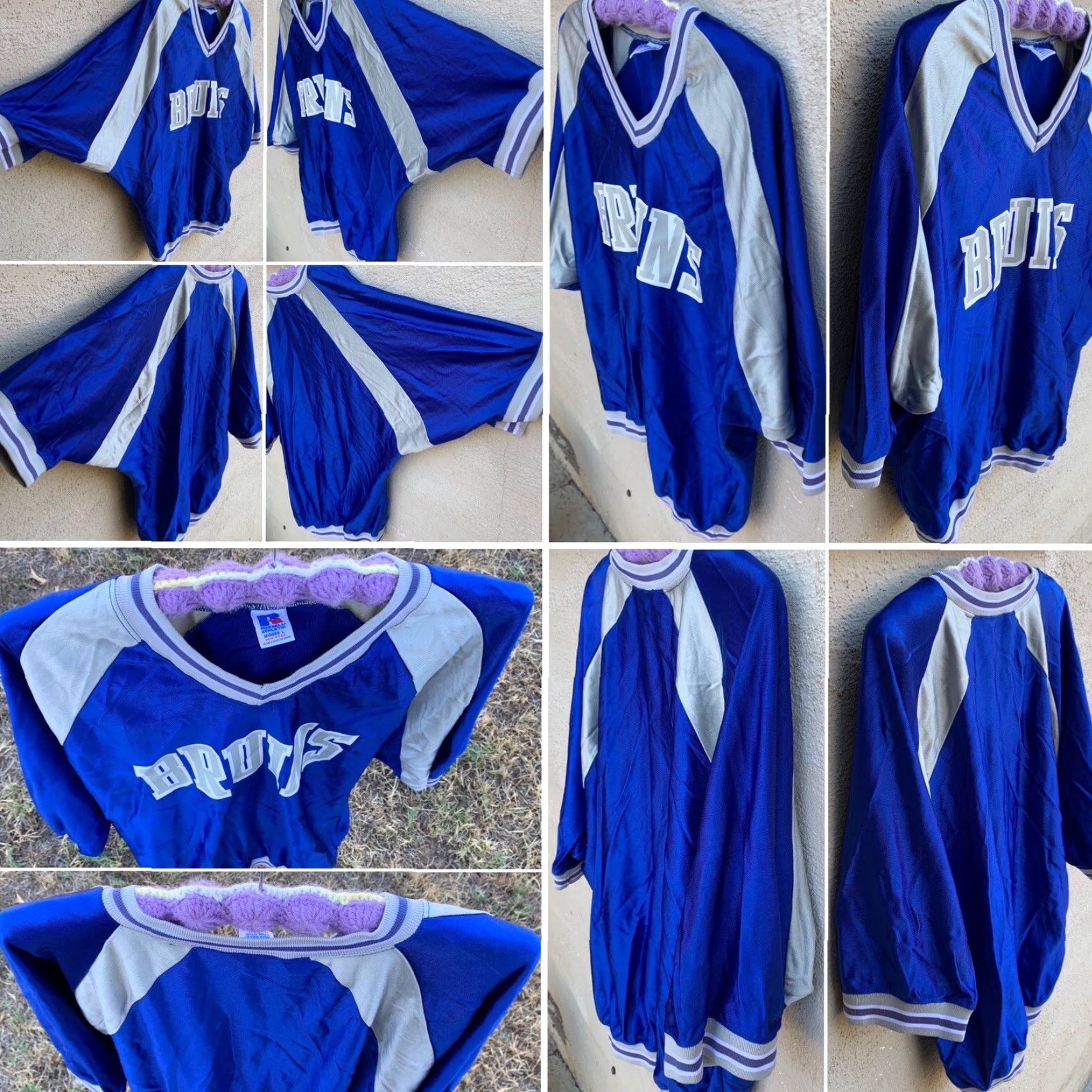 Russell Athletic Vintage Bruins Football Jersey Misses L Made In USA 80s 90s Dolman Sleeves Size L / US 10 / IT 46 - 4 Thumbnail