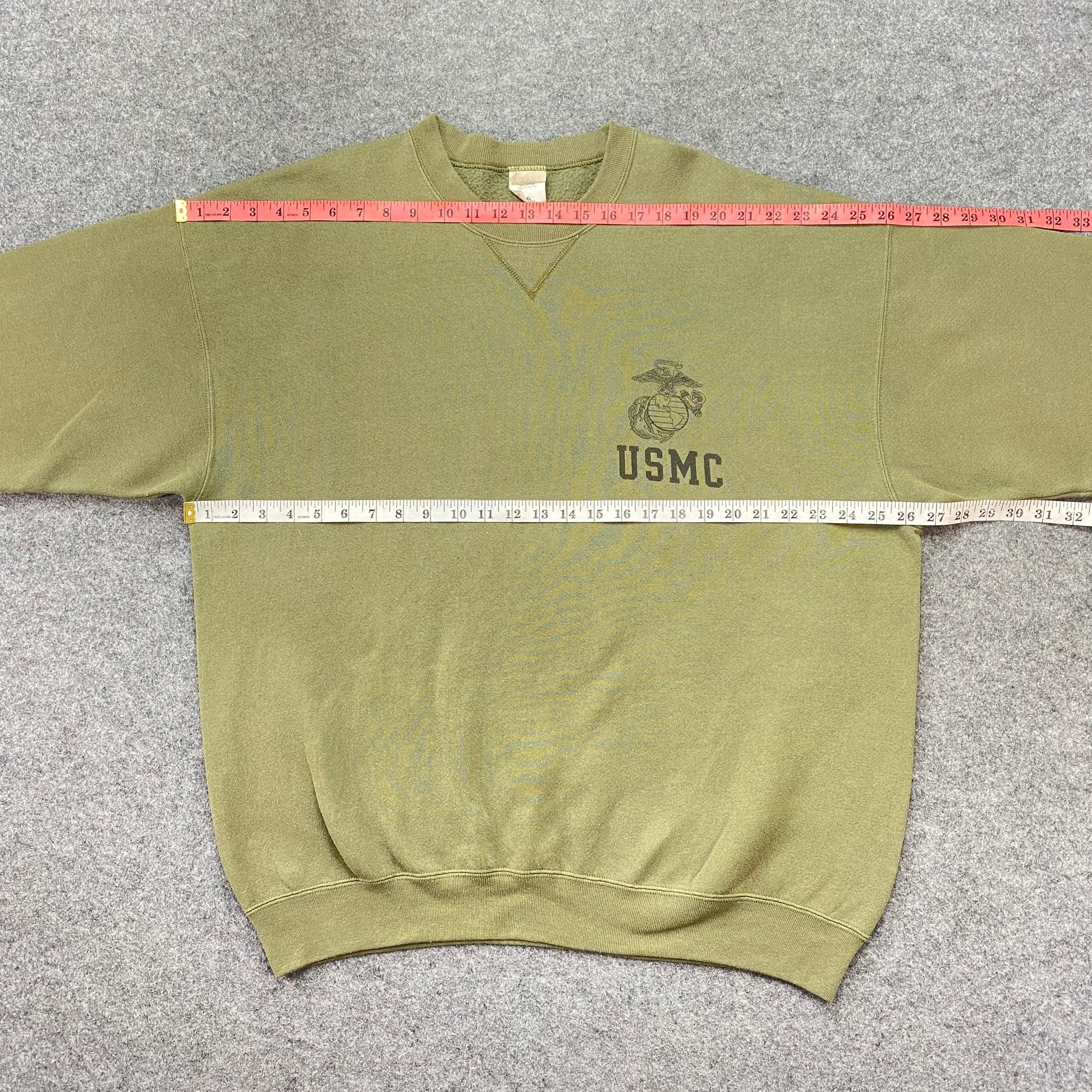 Vintage Vintage 90s USMC Millitary Army Sweatshirt Size US XL / EU 56 / 4 - 6 Thumbnail