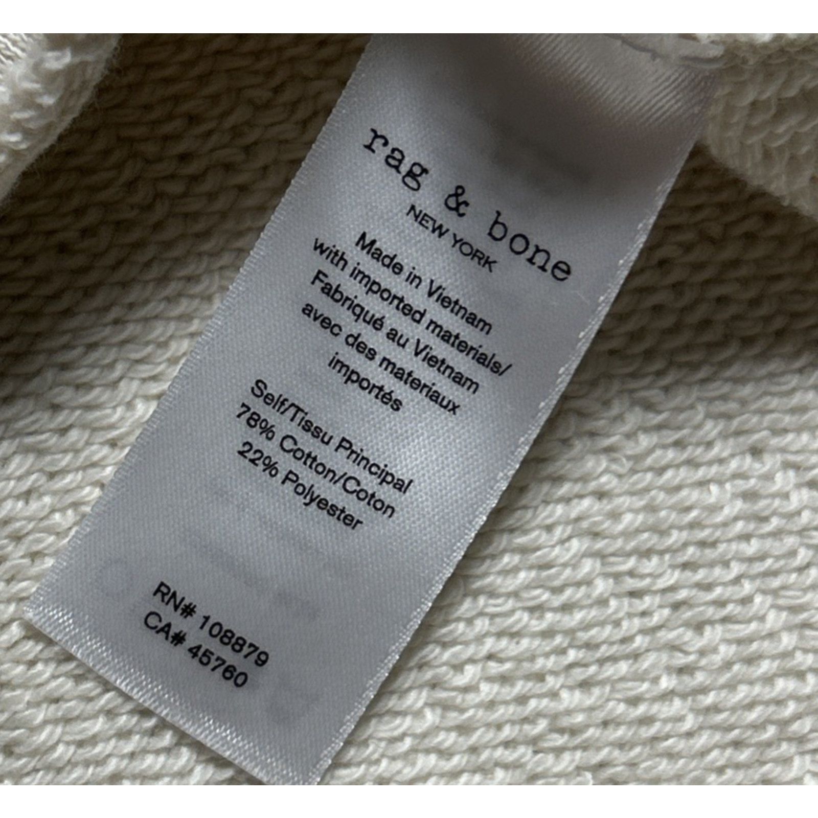 Rag & Bone Rag & Bone Distressed Crop Hoodie Women Oversize Med Sweater Size M / US 6-8 / IT 42-44 - 11 Thumbnail