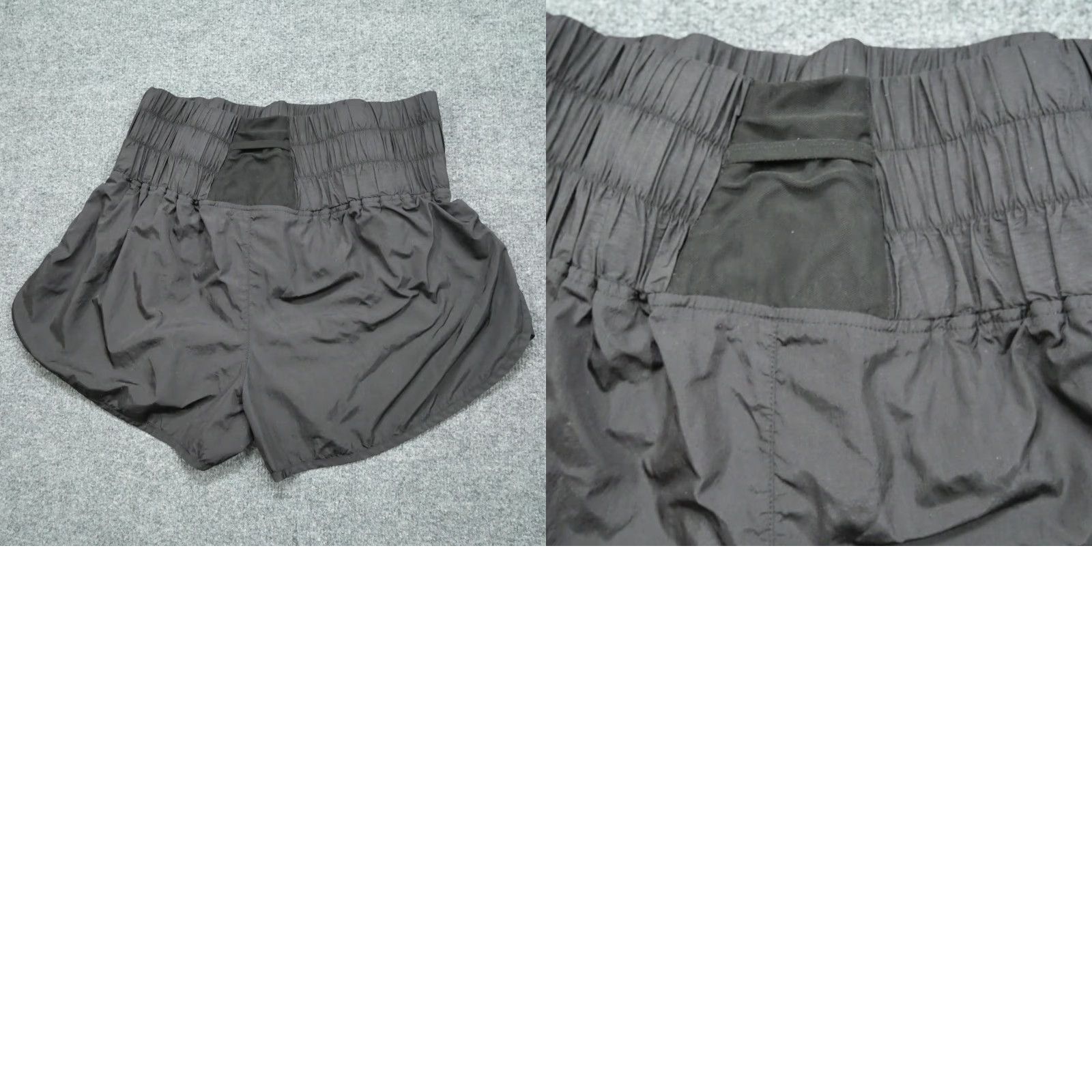 Vintage White Birch Shorts Womens Large Black Athletic Running High Rise Wide Waistband Nylon Polyester Size 36" / US 14 / IT 50 - 8 Thumbnail