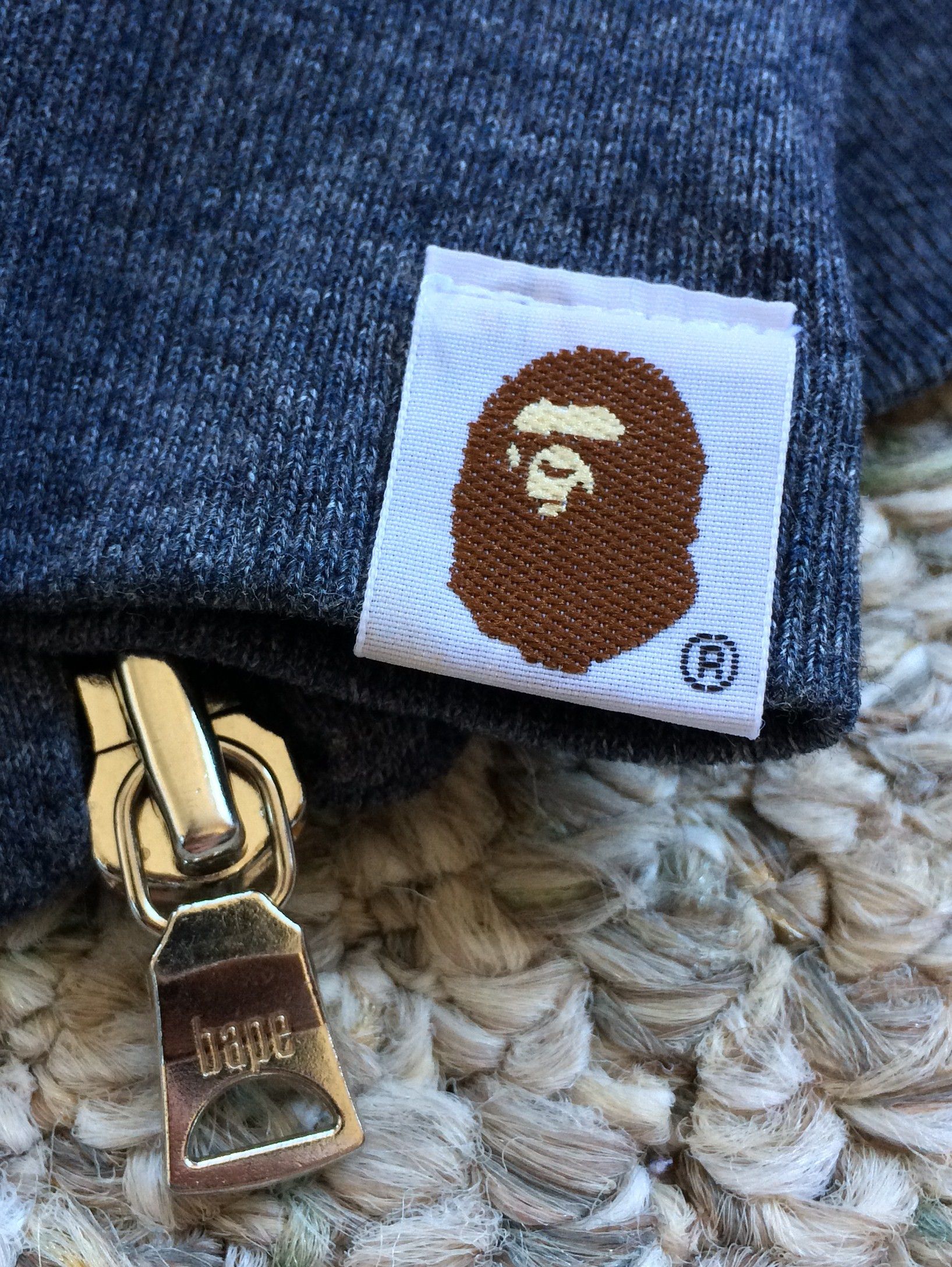 Bape OG Bape Full Zip Thermal Spellout Hoodie Size US M / EU 48-50 / 2 - 3 Thumbnail