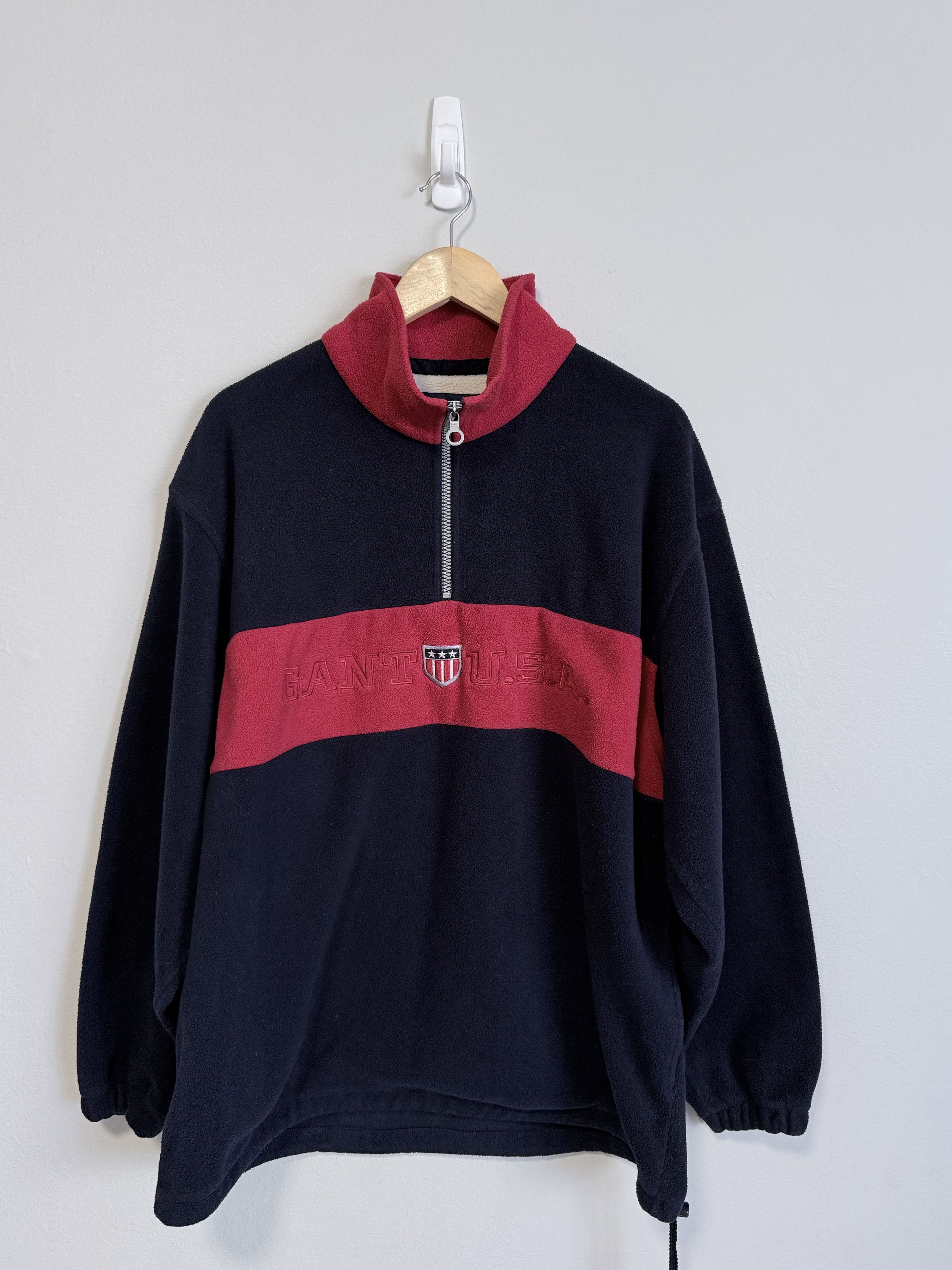 Gant GANT USA Vintage Rugger Fleece 1/4 Quarter Zip Sweatshirt XL Size US XL / EU 56 / 4 - 1 Thumbnail