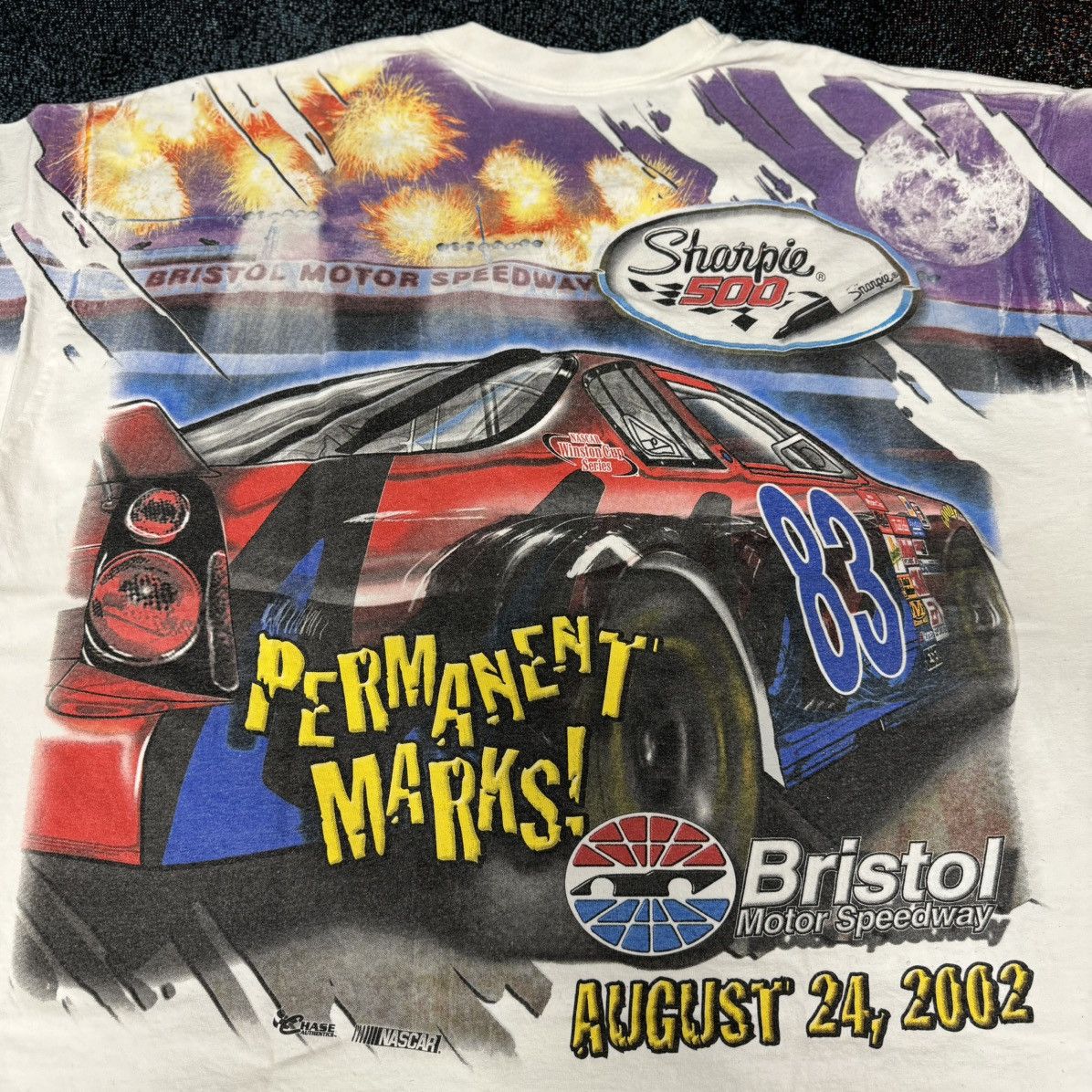 NASCAR × Vintage VINTAGE NASCAR SHARPIE 500 TEE WHITE Size US XL / EU 56 / 4 - 4 Thumbnail