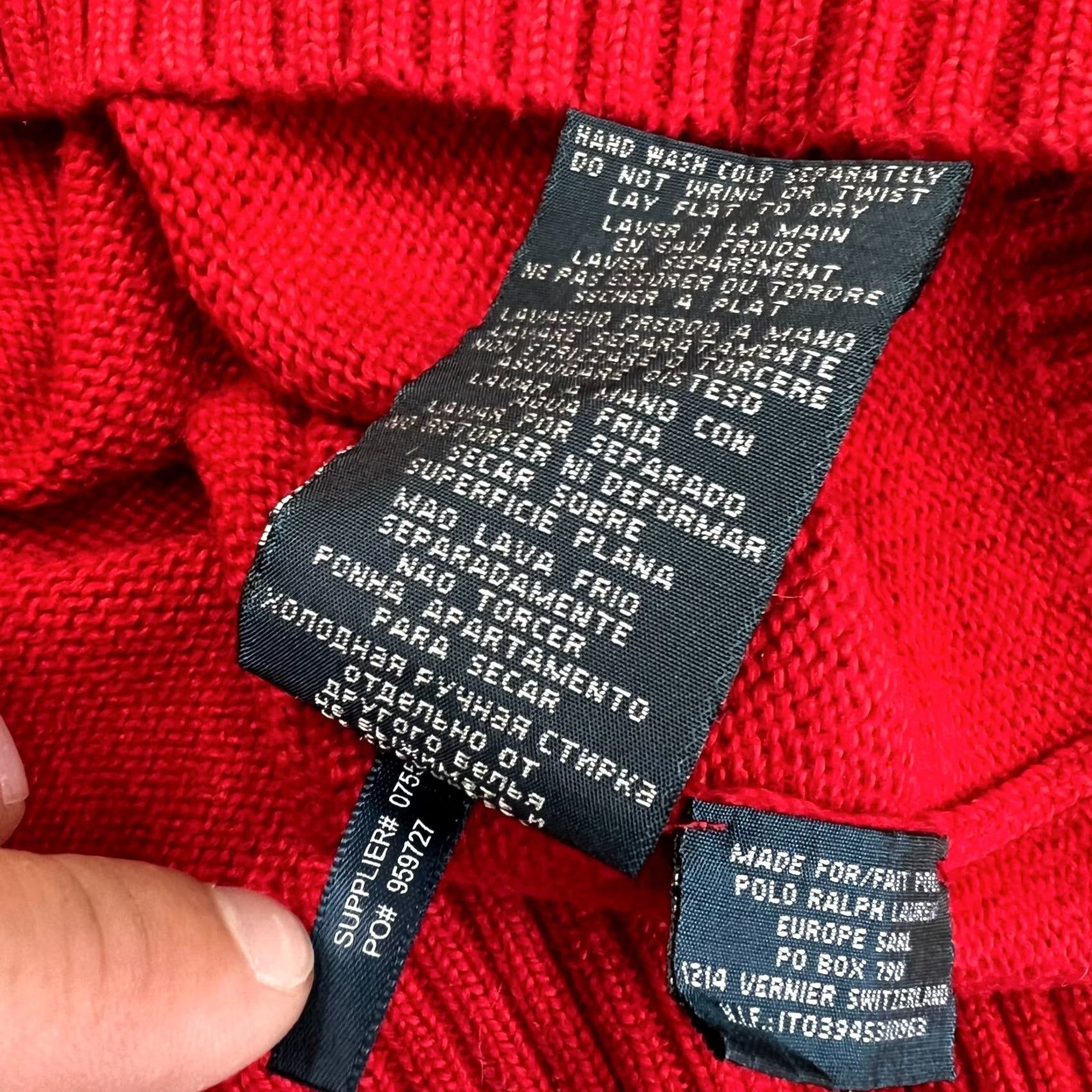 Polo Ralph Lauren Polo Ralph Lauren Sweater Mens L Red Vtg Knit Pullover Crew Neck Men Size Size US L / EU 52-54 / 3 - 7 Thumbnail