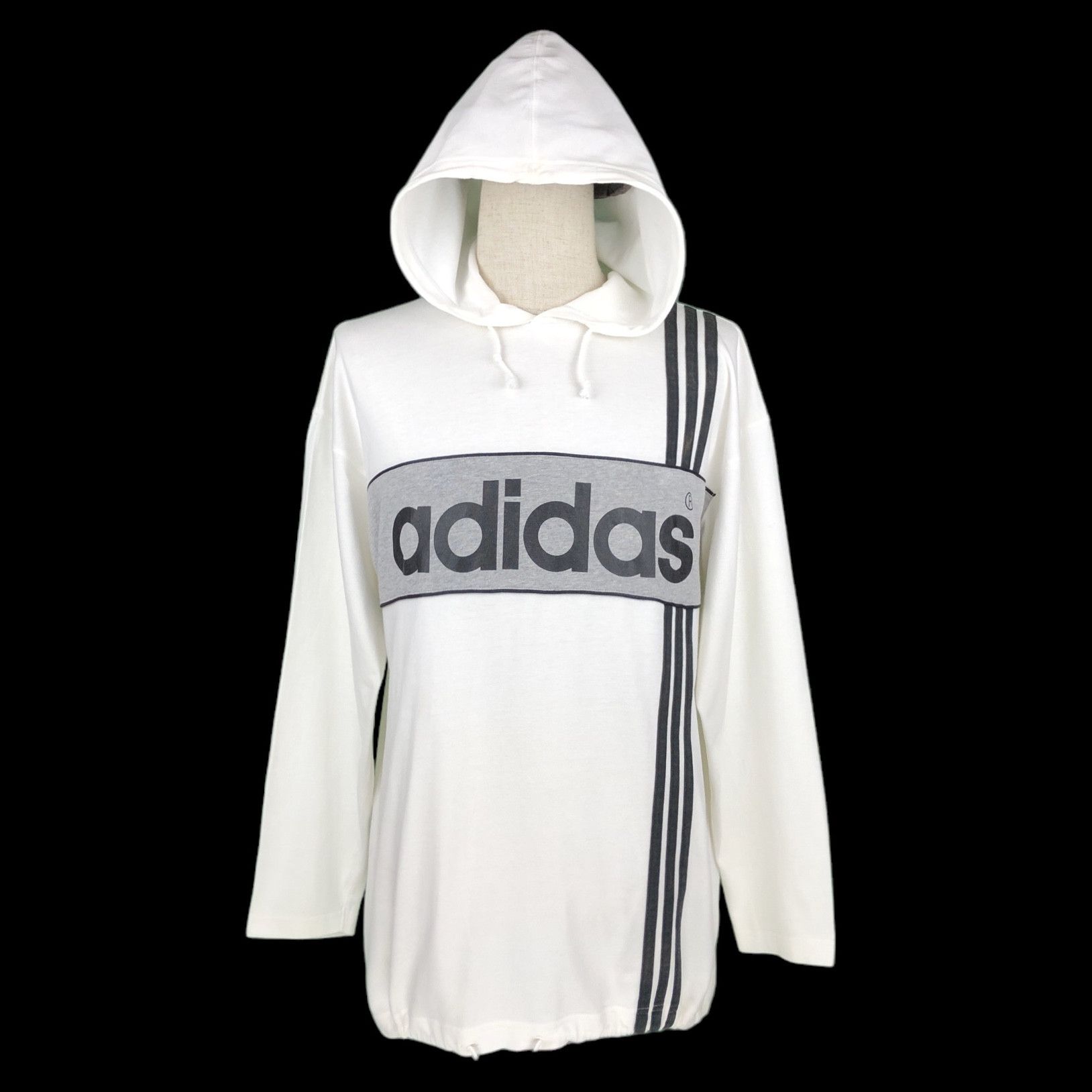 Vintage Vintage 90s Adidas Trefoil Spell Out Big Logo Shirt Hoodies Size US M / EU 48-50 / 2 - 1 Thumbnail