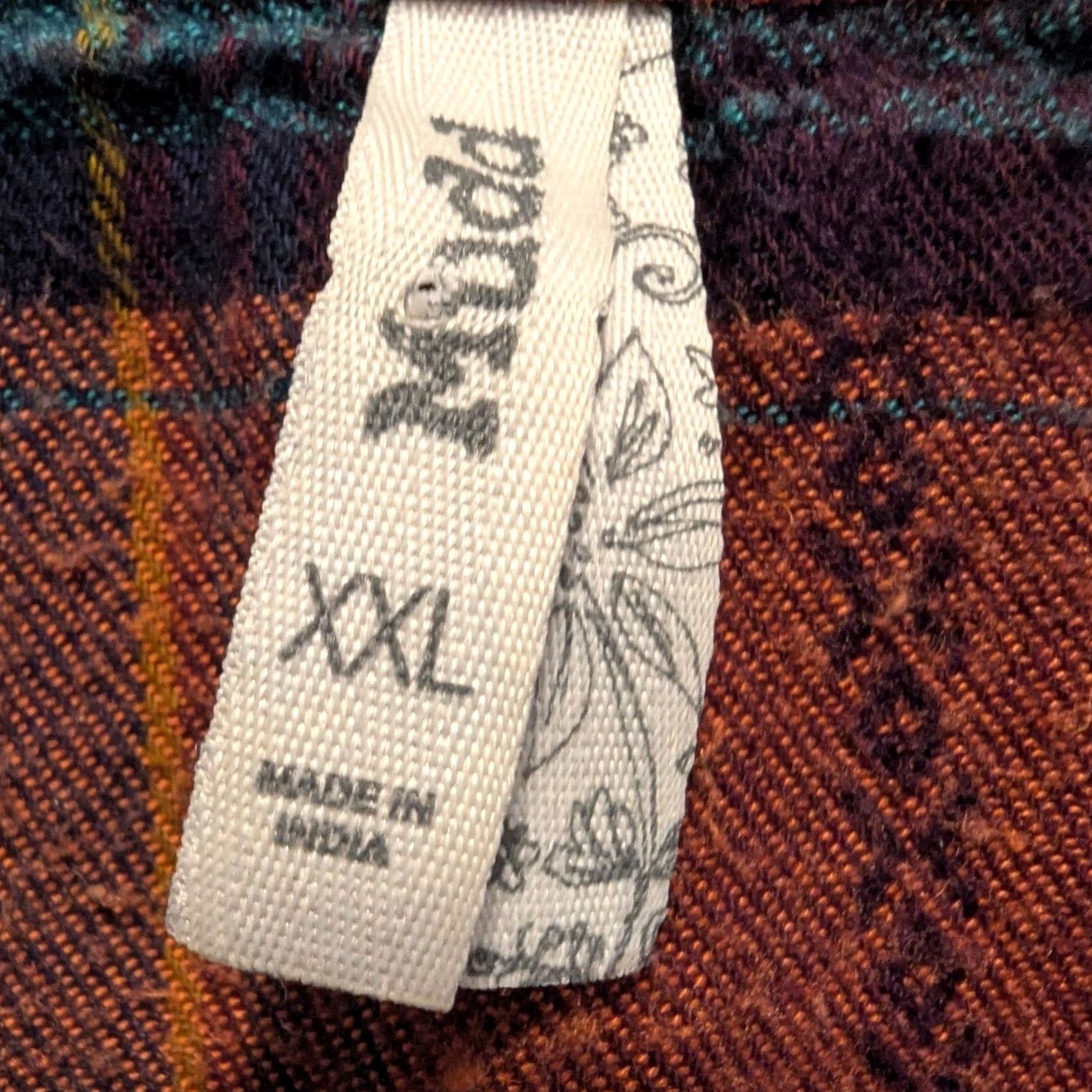 Vintage Mudd Women XXL Southwestern Plaid Lace Up Flannel Shirt Long Sleeve Y2K Size XXL / US 16-18 / IT 52-54 - 6 Thumbnail