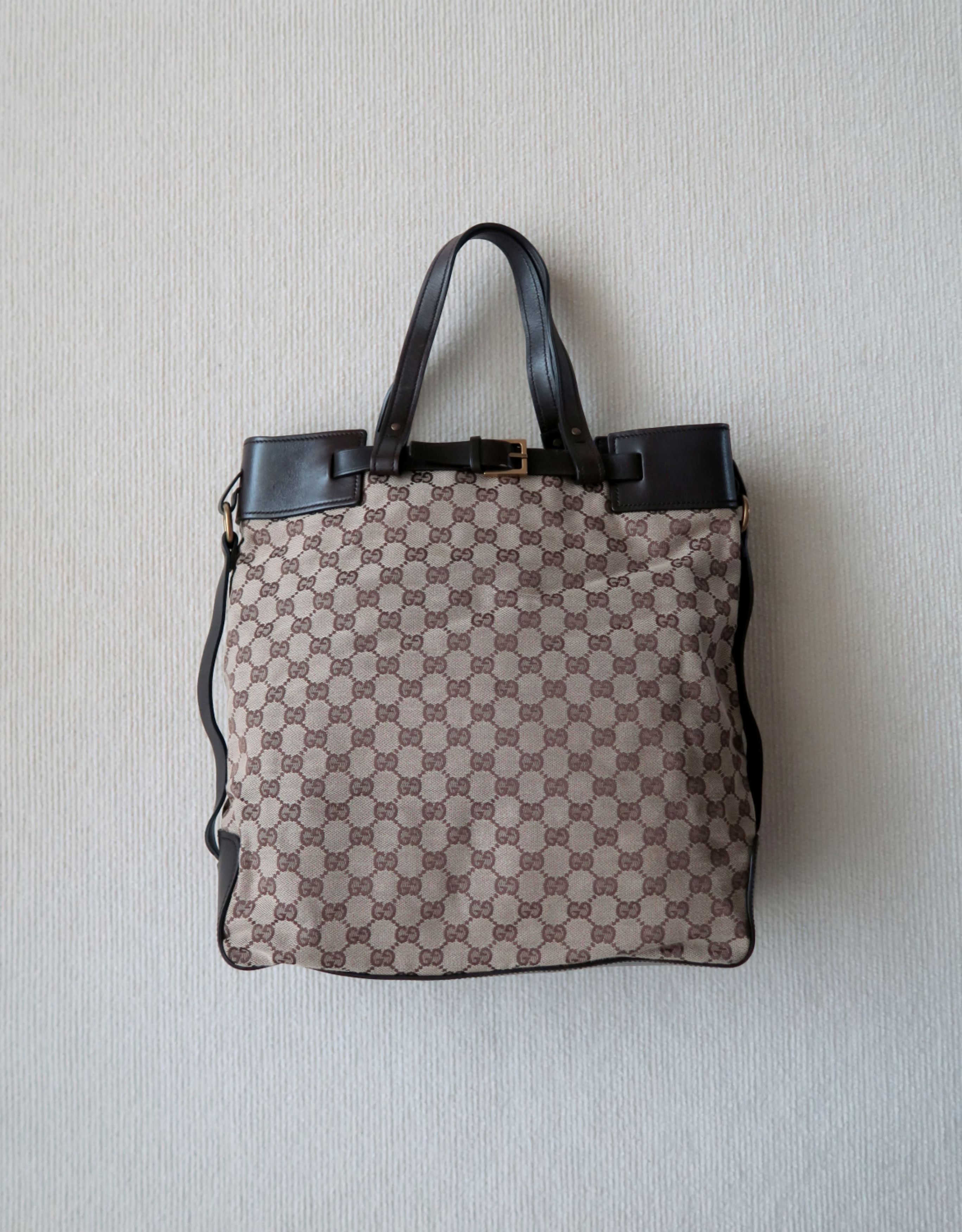 Gucci Gucci GG Monogram Canvas Buckle Tote Bag Size ONE SIZE - 1 Thumbnail