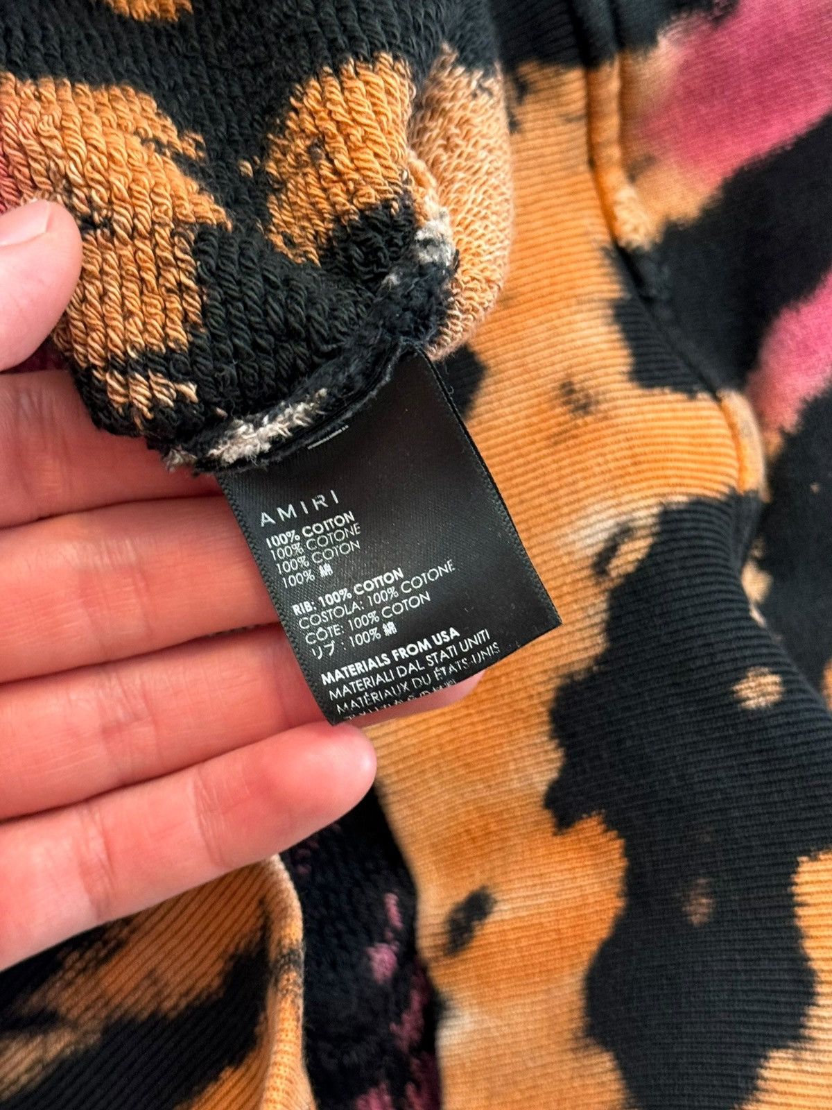 Amiri Reversed Tie Dye Swirl Oversized Distressed Hoodie Size US S / EU 44-46 / 1 - 6 Thumbnail