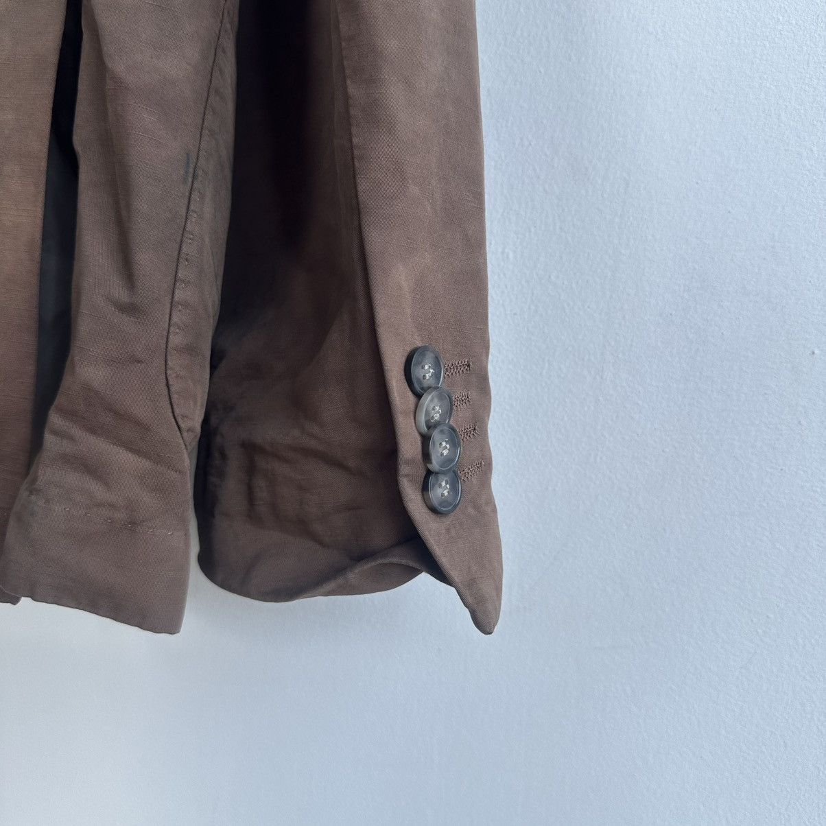 Officine Generale Officine Generale Armie 50 Khaki Linen Blend Blazer Jacket Size US M / EU 48-50 / 2 - 10 Thumbnail