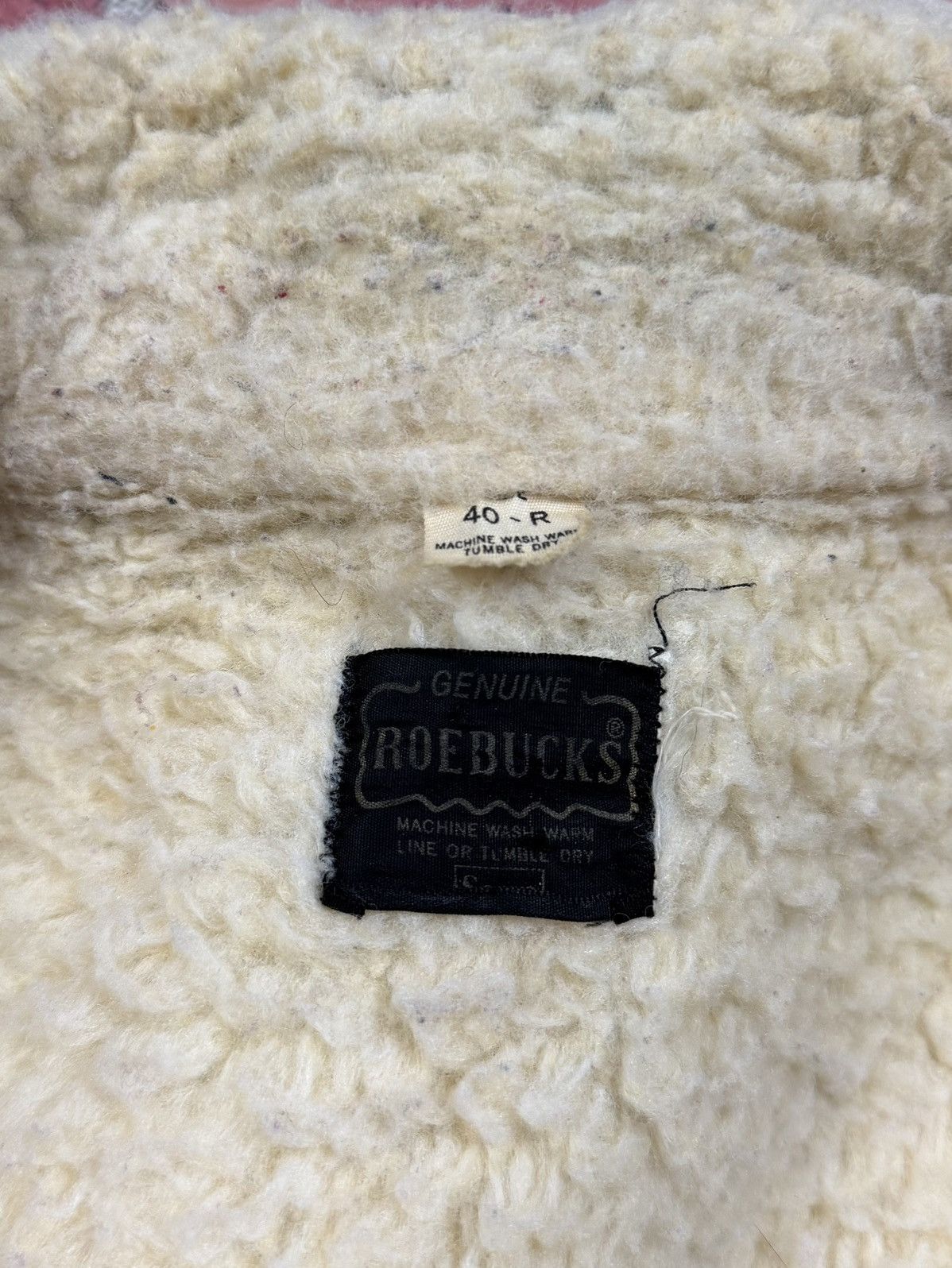 Sears Vintage Roebucks Sears Denim Trucker Jacket Sherpa Lined Size US M / EU 48-50 / 2 - 10 Thumbnail