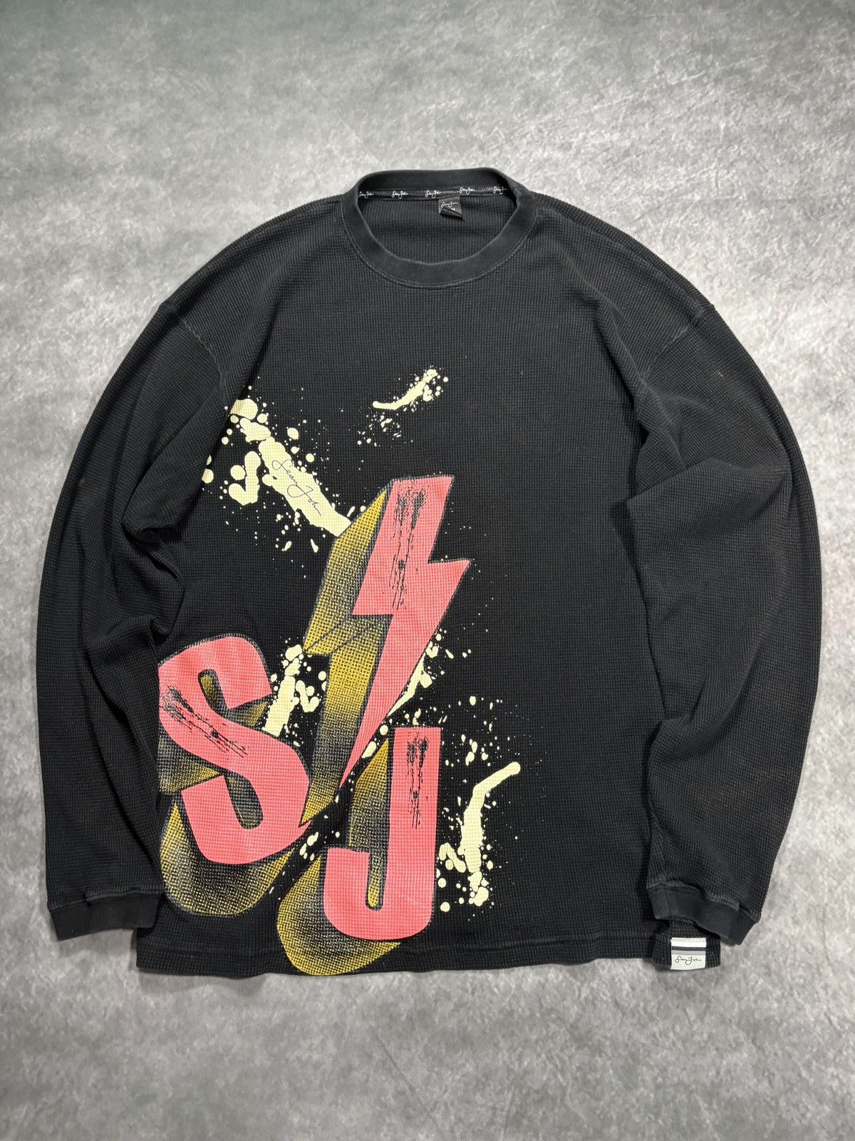 Sean John Vintage Sean John Thermal Longsleeve Oversized Print Size US XL / EU 56 / 4 - 1 Thumbnail