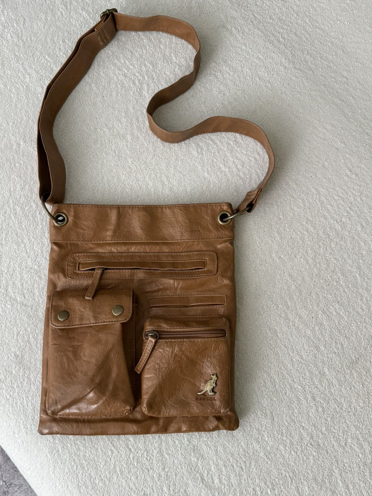 Kangol Vintage Kangol leather crossbody messenger bag Size ONE SIZE - 5 Thumbnail