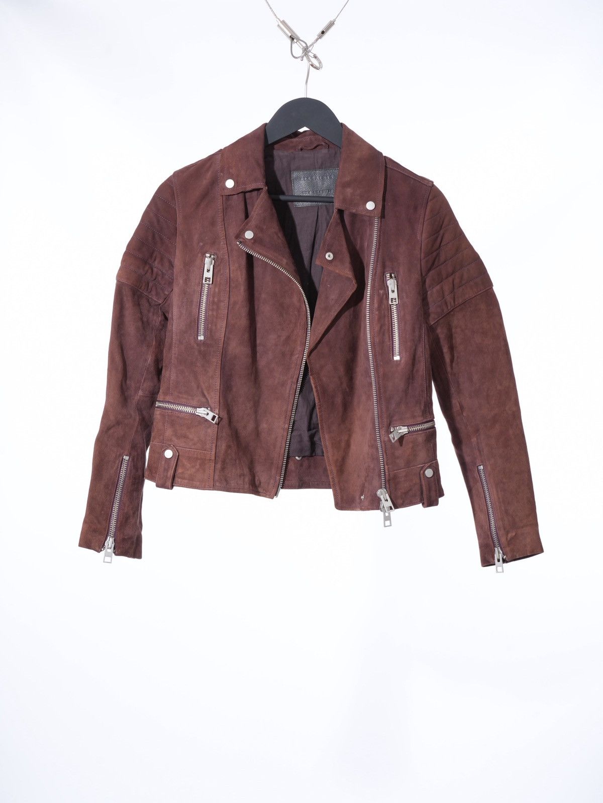 Allsaints Allsaints Huxley Leather Biker Jacket Moto Women’s US 8 Size M / US 6-8 / IT 42-44 - 1 Thumbnail