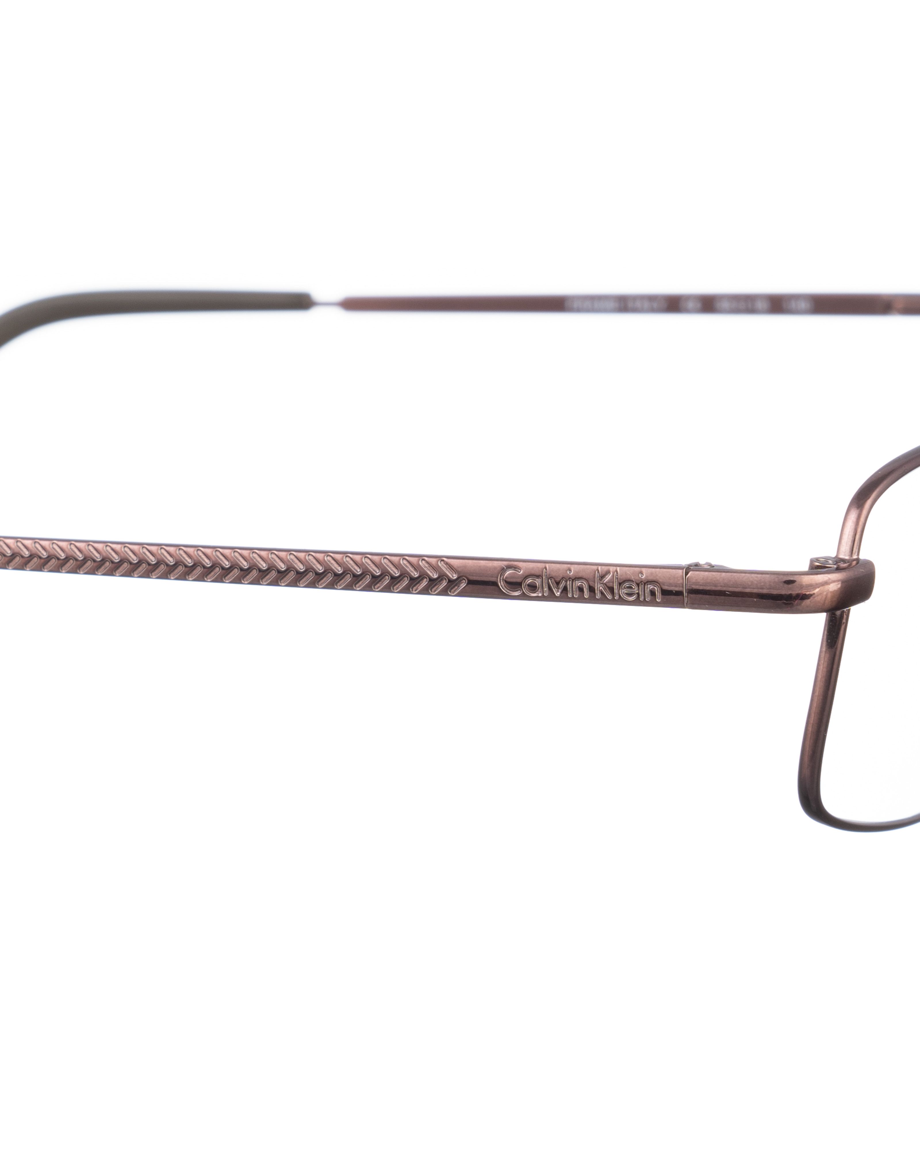 Calvin Klein Calvin Klein 00s Brown Metallic Rectangular Glasses Size ONE SIZE - 2 Thumbnail