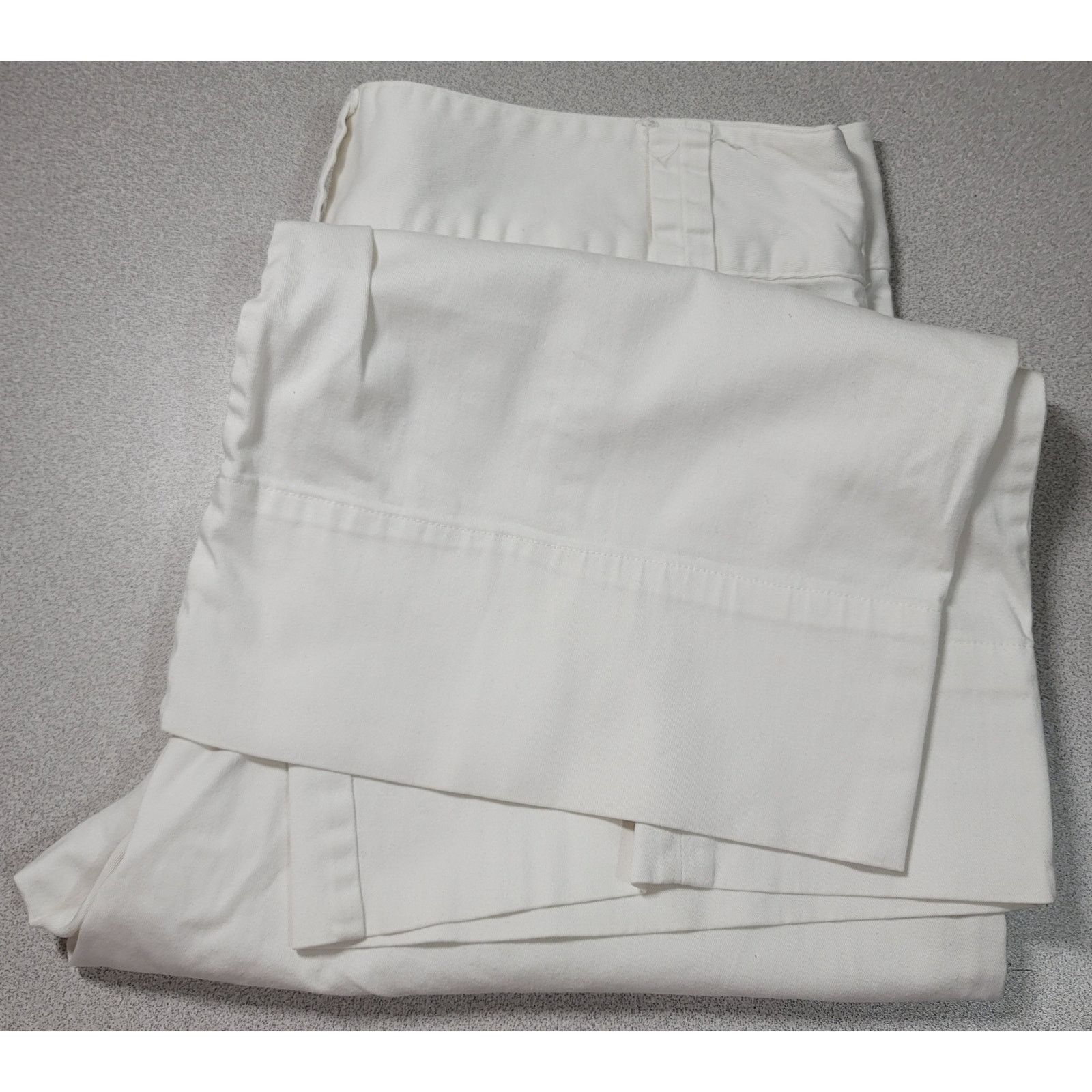 Other Crazy Horse White Flat Front Cropped Jeans Pants 12 Size 34" / US 12 / IT 48 - 5 Thumbnail