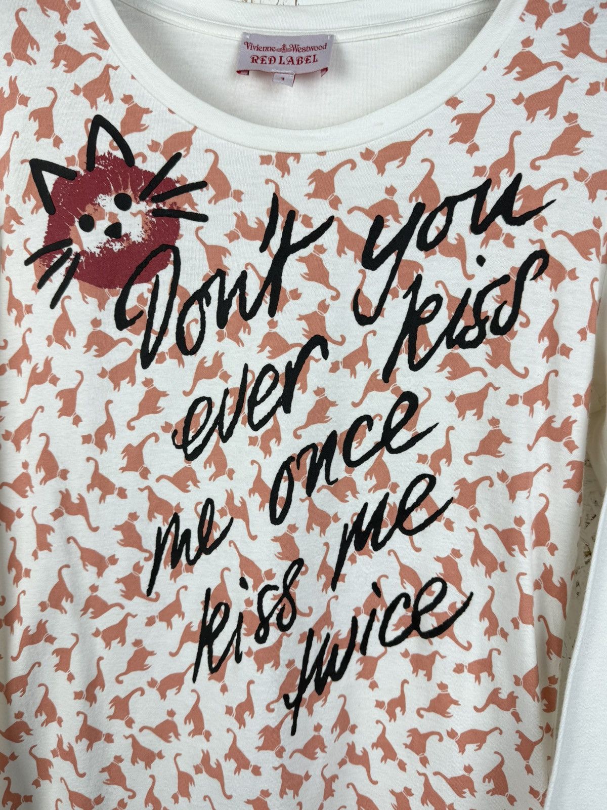 Vivienne Westwood Vivienne Westwood Cat Kiss Me Once Long Sleeve T-Shirt 1 Size S / US 4 / IT 40 - 2 Thumbnail