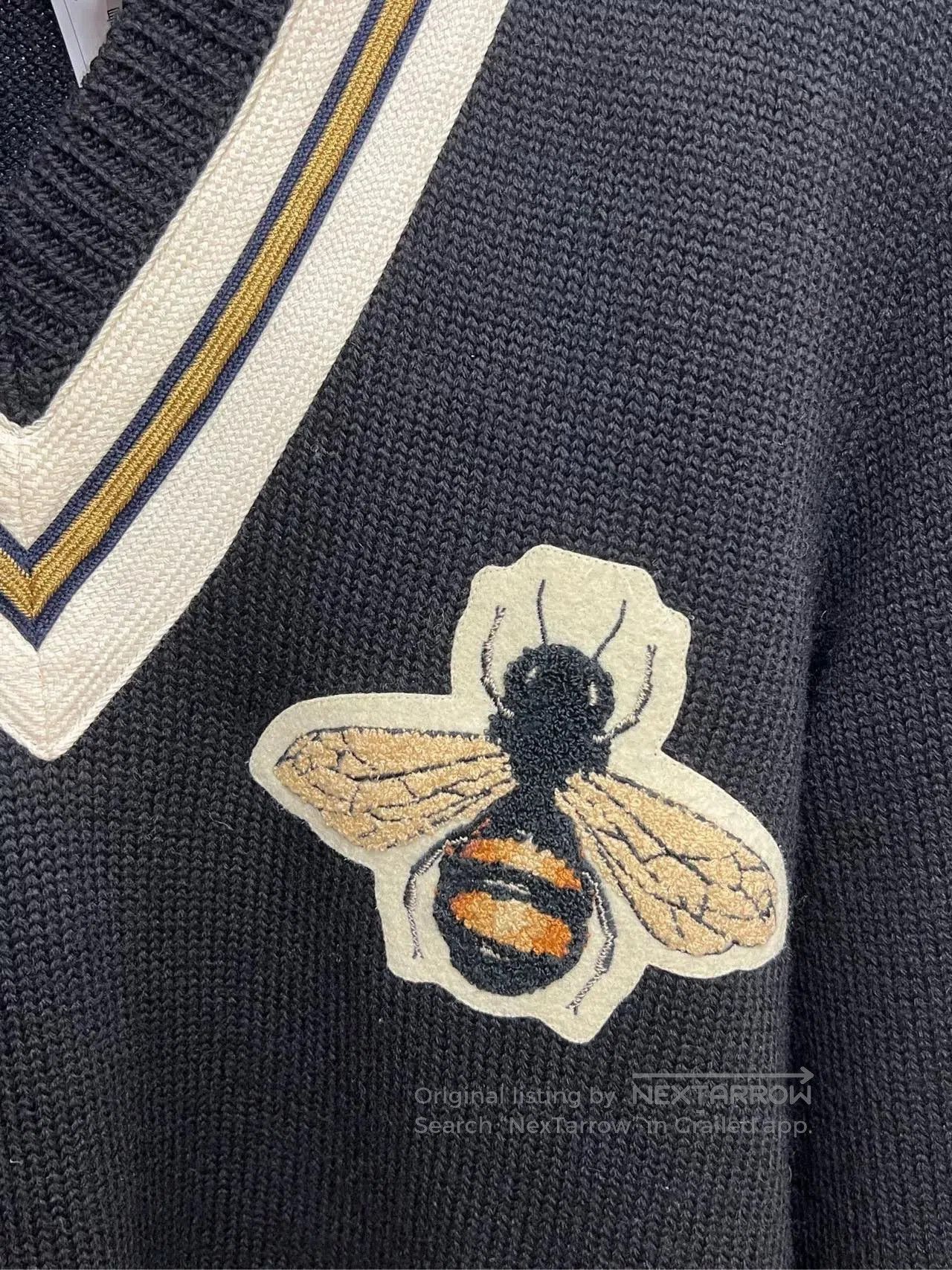 Gucci gucci black sweater with bee motif. Size S / US 4 / IT 40 - 3 Thumbnail