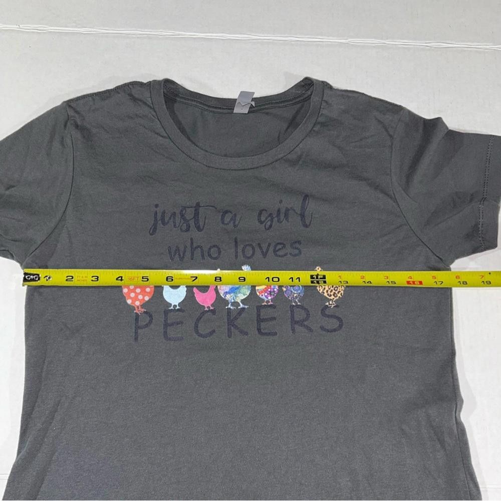 Next Level Apparel Graphic Tee with Colorful Chicken Design, Large Size L / US 10 / IT 46 - 9 Thumbnail