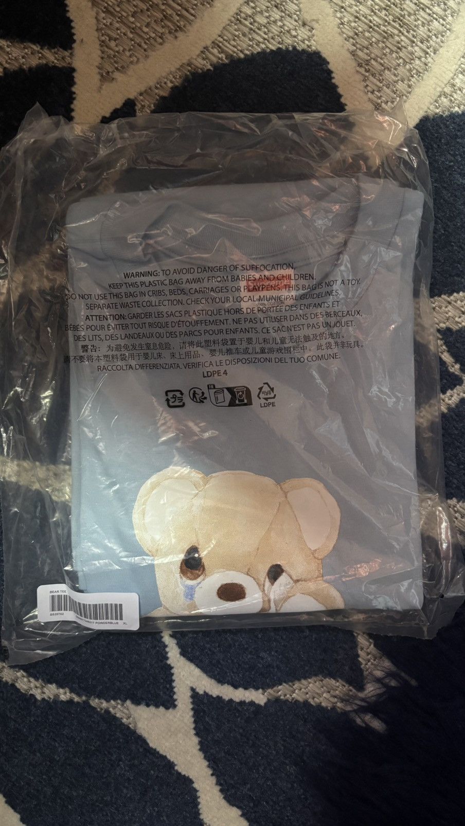 Supreme Bear Tee Lサイズ Powder Blue Supreme Bear Tee Powder Blue Large SS25 Week 18 NWT | eBay