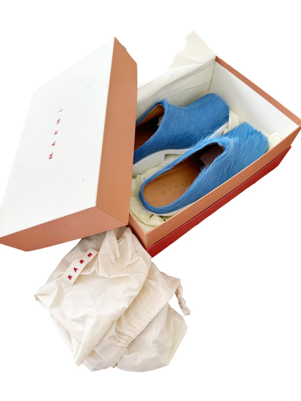 Marni Sz42 RARE Calf Hair Square Toe Clogs Size US 9 / EU 42 - 3 Thumbnail