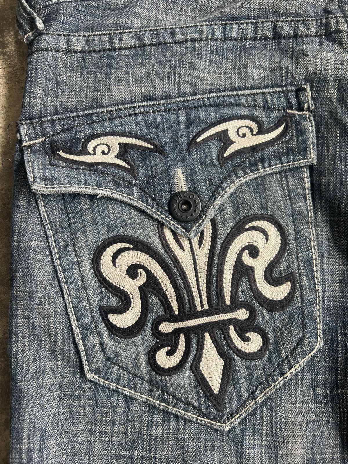 JNCO Vintage Y2K JNCO Cross Dark Wash Jeans Straight Denim Size US 32 / EU 48 - 17 Thumbnail