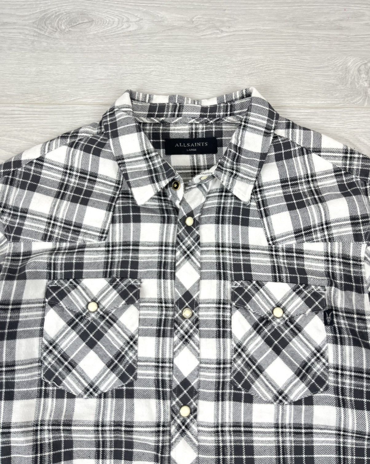 Allsaints Allsaints Blackroad LS Checkered Cotton Flannel Shirt Size US L / EU 52-54 / 3 - 4 Thumbnail