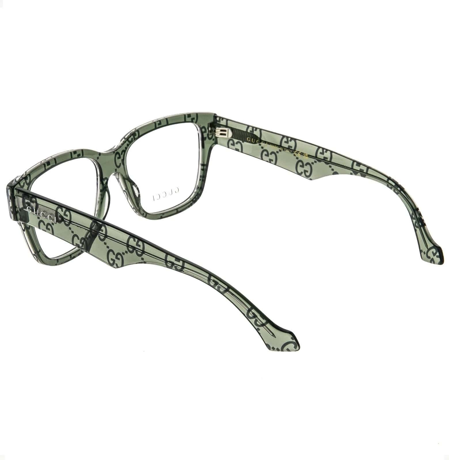 Gucci GUCCI GG1428O 1428 Crystal Green Print Eyeglasses 012 Size ONE SIZE - 4 Thumbnail