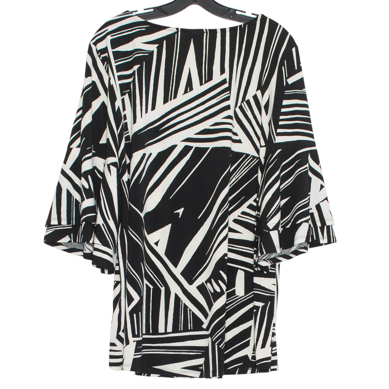 Avenue Avenue Top 3/4 Bell Sleeve Minimalist Stretch Black 22/24 Size 3XL / US 20-22 - 2 Thumbnail