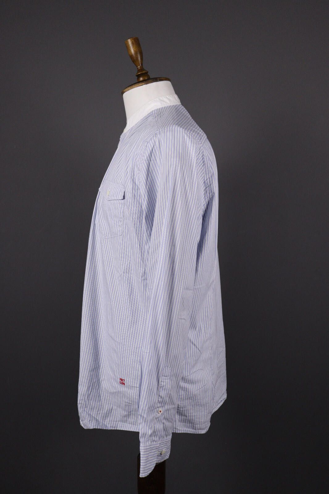 Designer Hackett London Slim Fit Blue Long Sleeve Shirt Size XL Size US XL / EU 56 / 4 - 5 Thumbnail