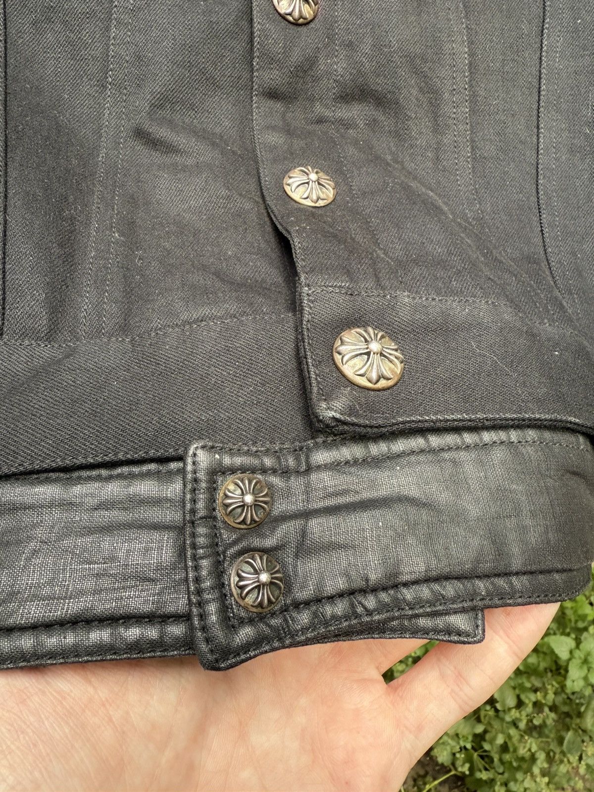Chrome Hearts Chrome Hearts Denim Jacket Leather Sleeves Size US M / EU 48-50 / 2 - 7 Thumbnail