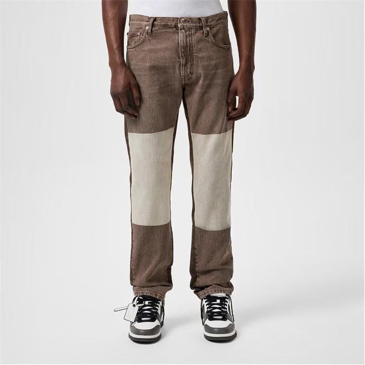 Off-White o1y0225 Denim Pant in Brown/Off White Size US 31 - 3 Thumbnail