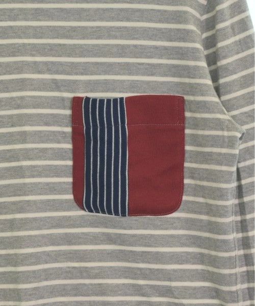 Comme des Garcons T-Shirts Border Long Sleeve Cotton Crewneck Gray x White Size US M / EU 48-50 / 2 - 4 Thumbnail